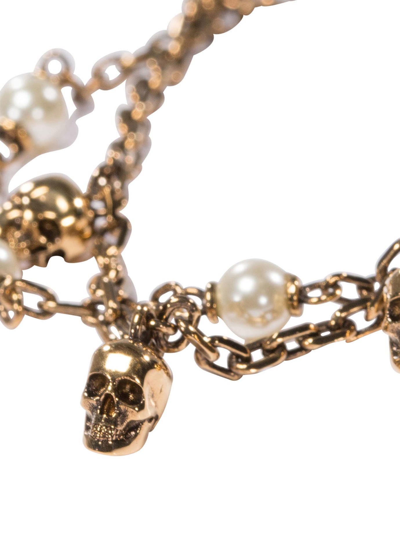 Alexander McQueen Skull Pearl Bracelet