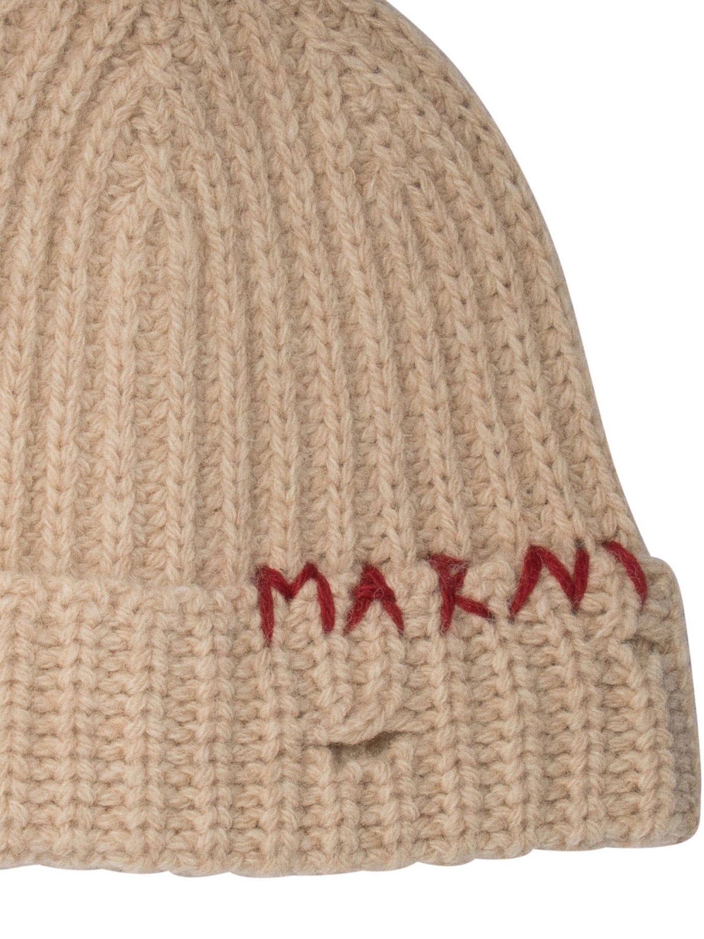 Marni Shetland Wool Beanie With Marni Mending