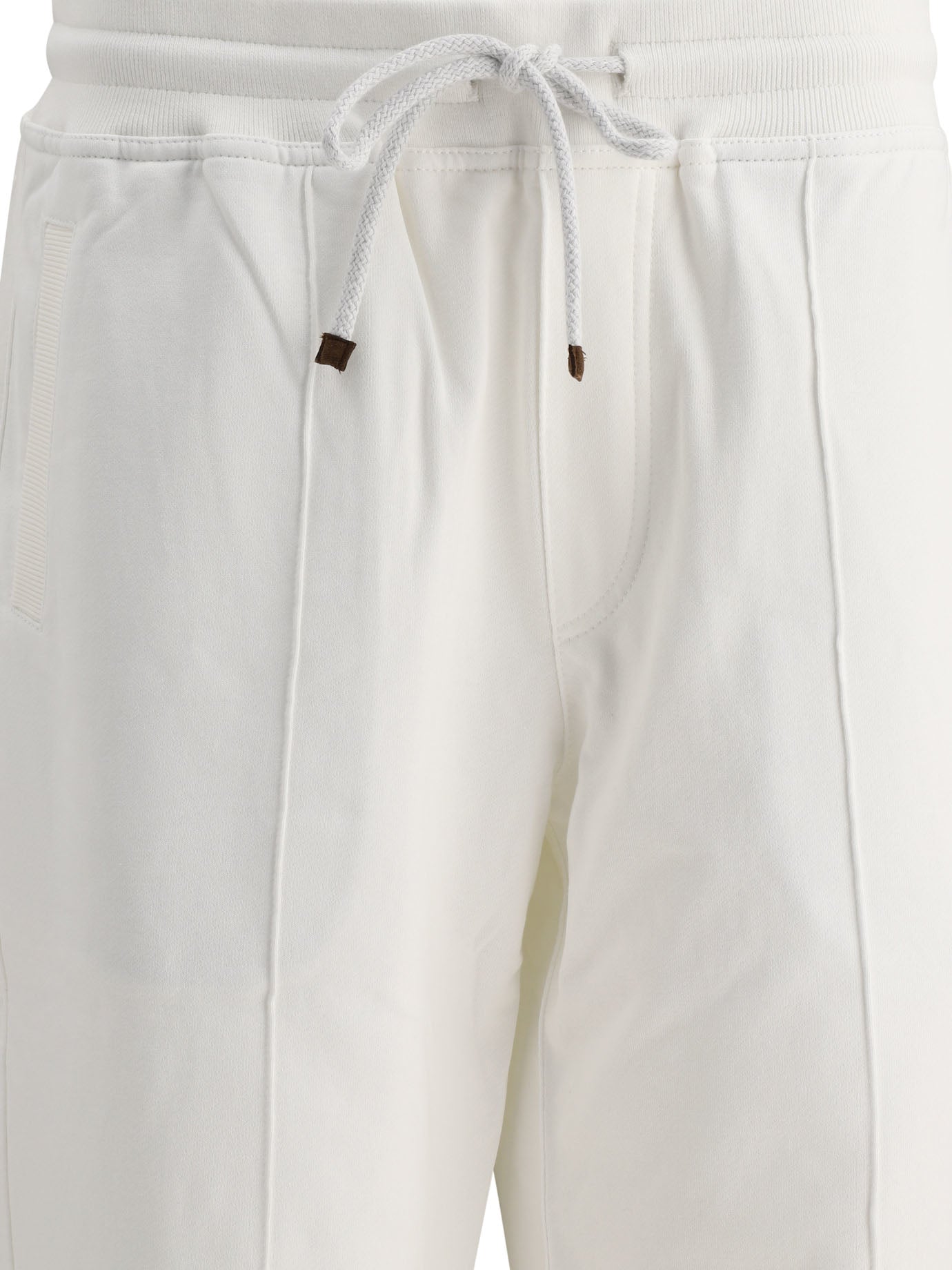 Brunello Cucinelli Joggers With Crête Detail And Elasticated Cuffs