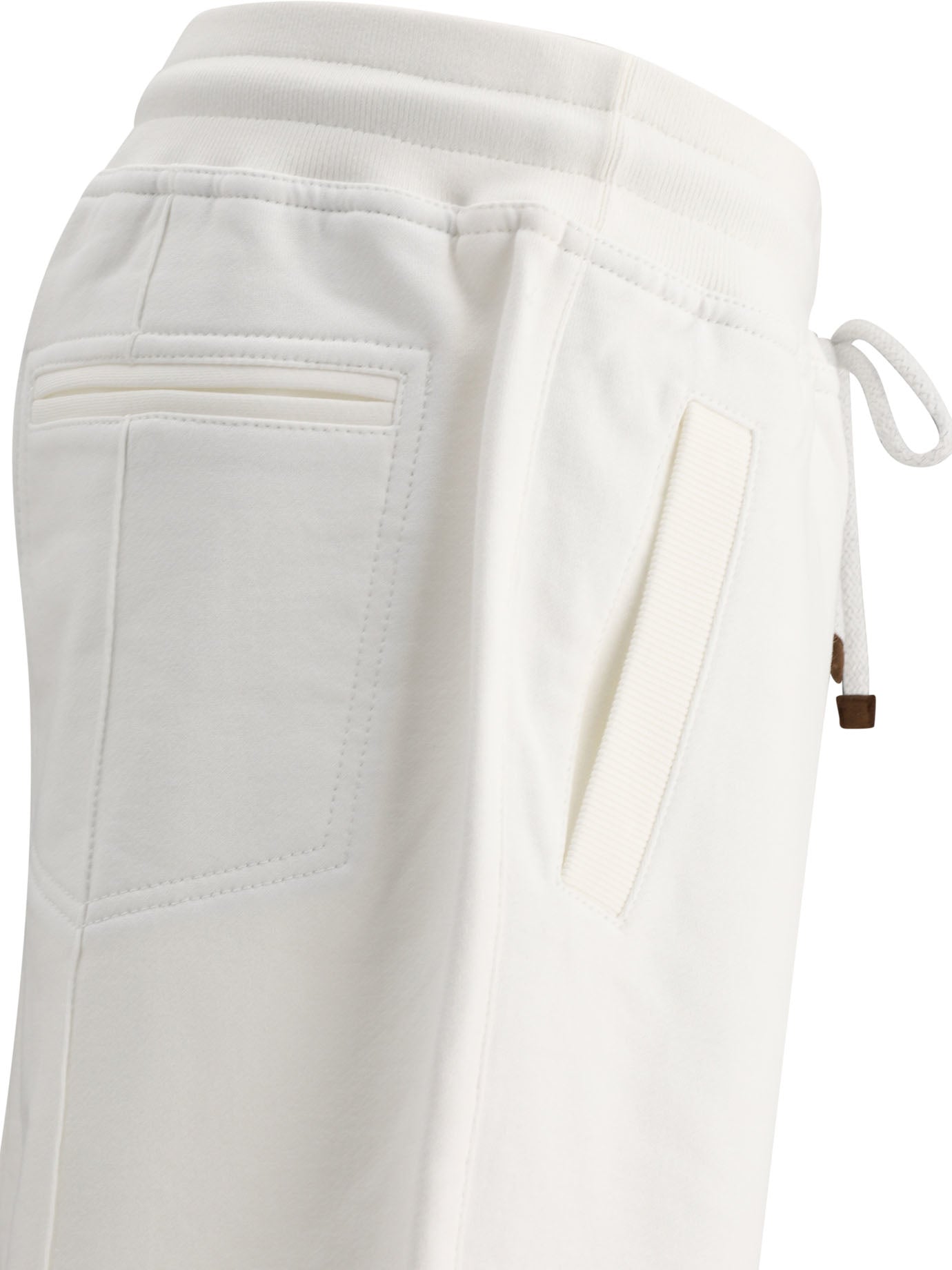 Brunello Cucinelli Joggers With Crête Detail And Elasticated Cuffs