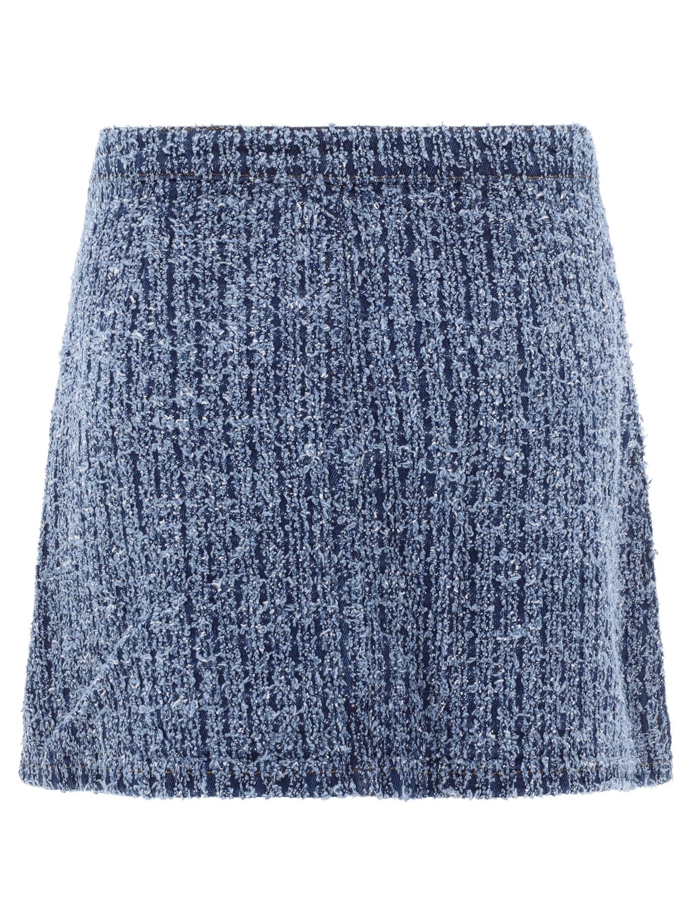 Self-portrait Textured Denim Skirt