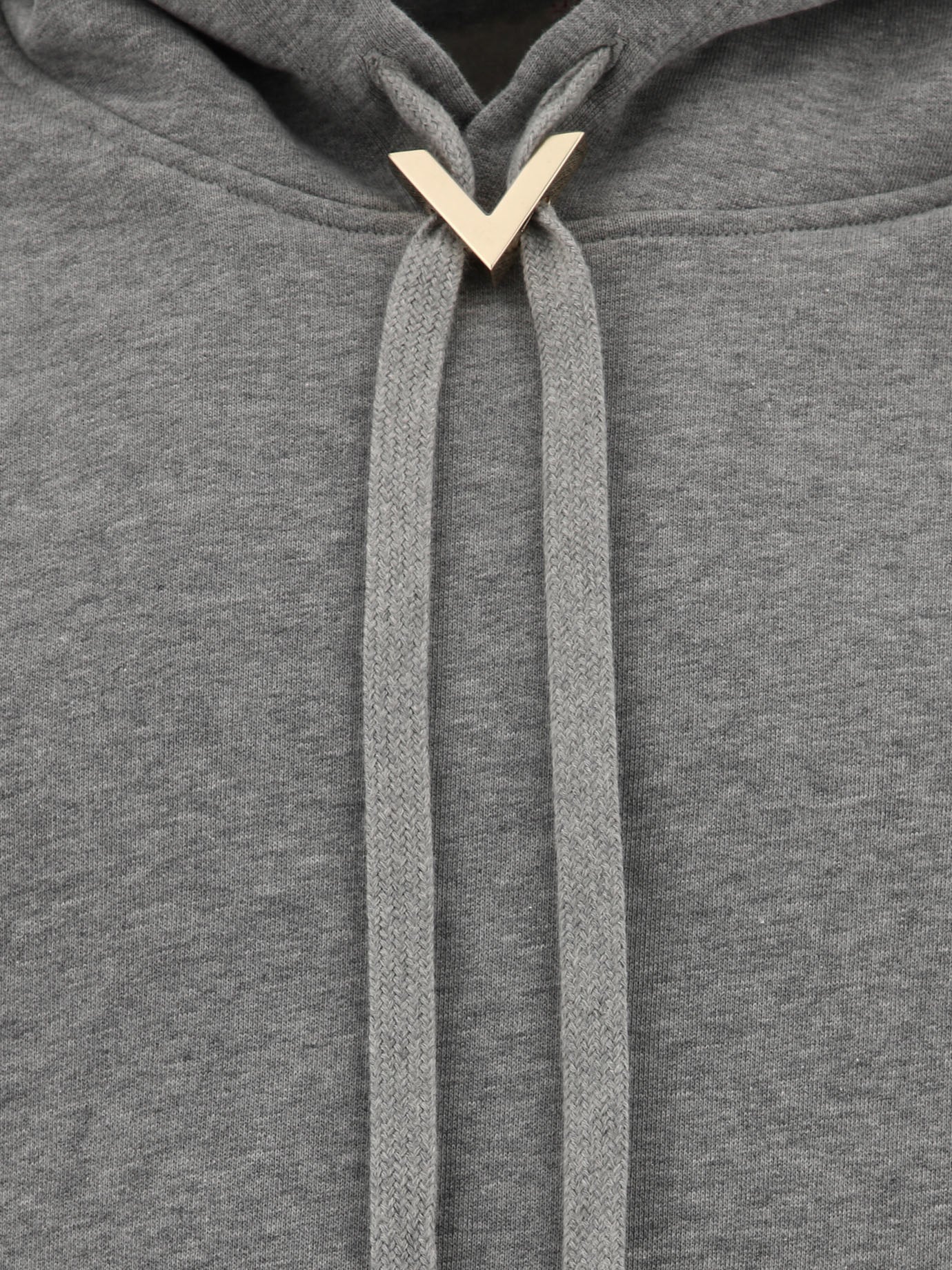 Valentino Hoodie With Metallic V Detail