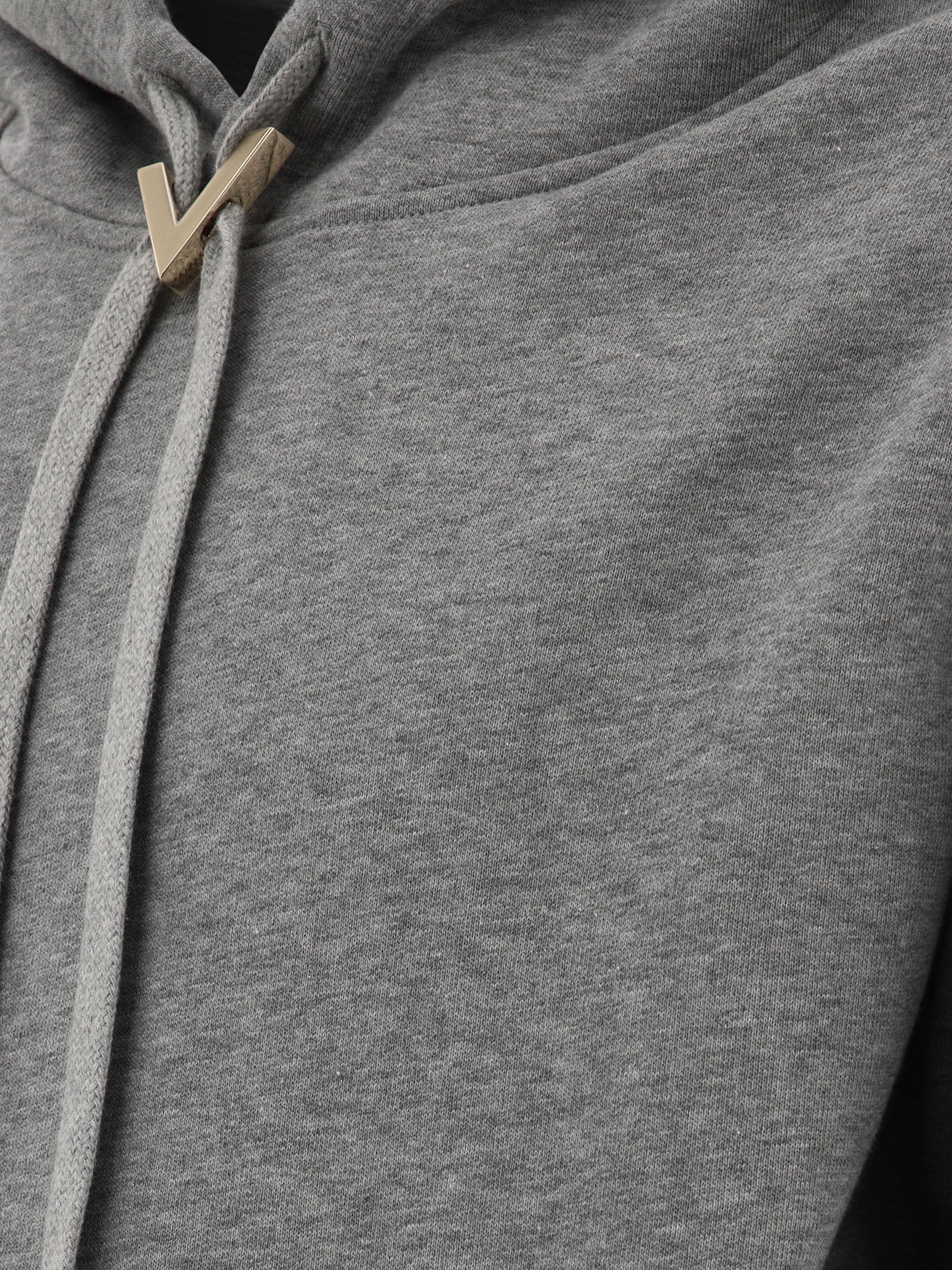 Valentino Hoodie With Metallic V Detail