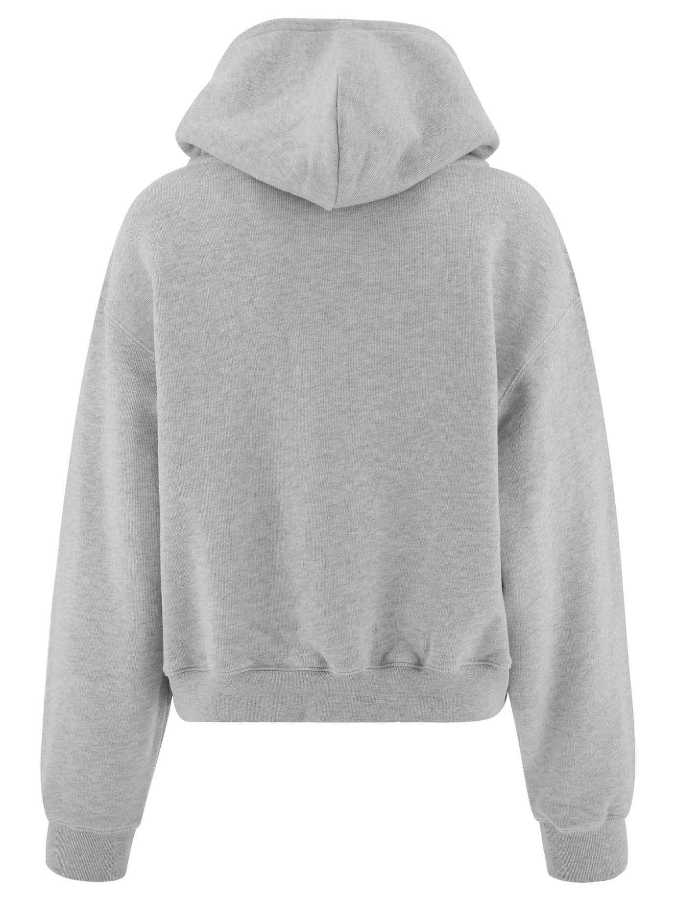 Alexander Wang Puff Logo Hoodie In Structured Terry