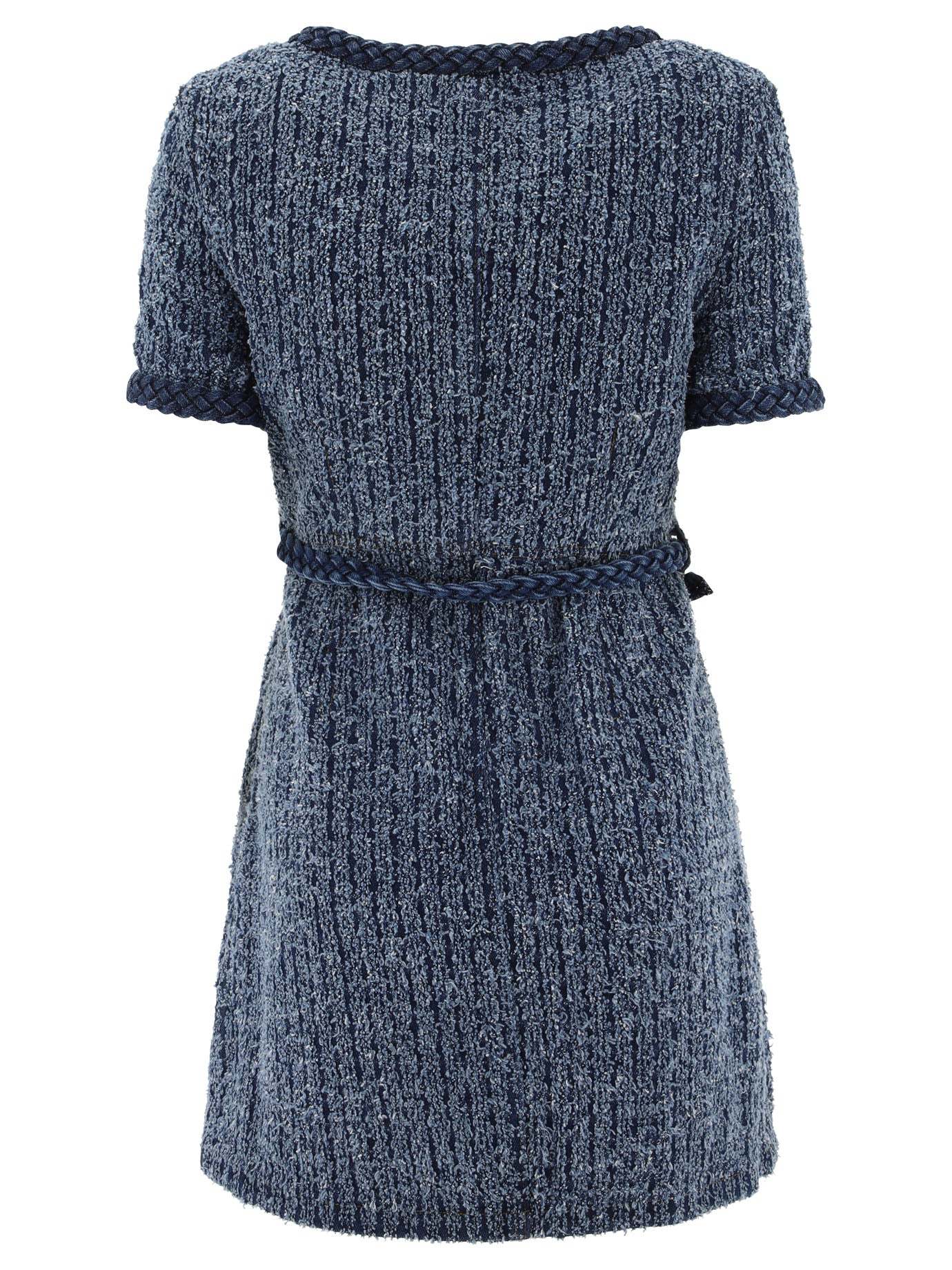 Self-portrait Textured Denim Dress