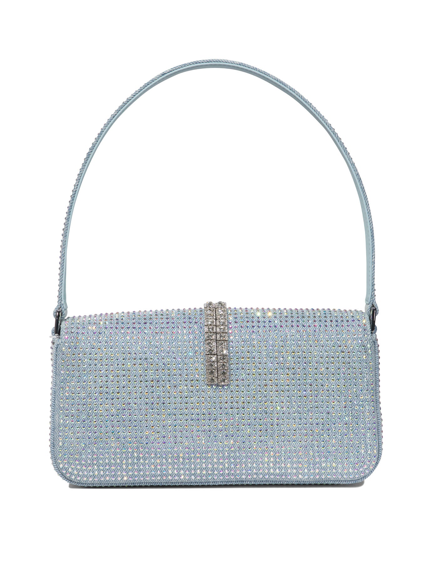 Self-portrait Rhinestone Denim Shoulder Bag