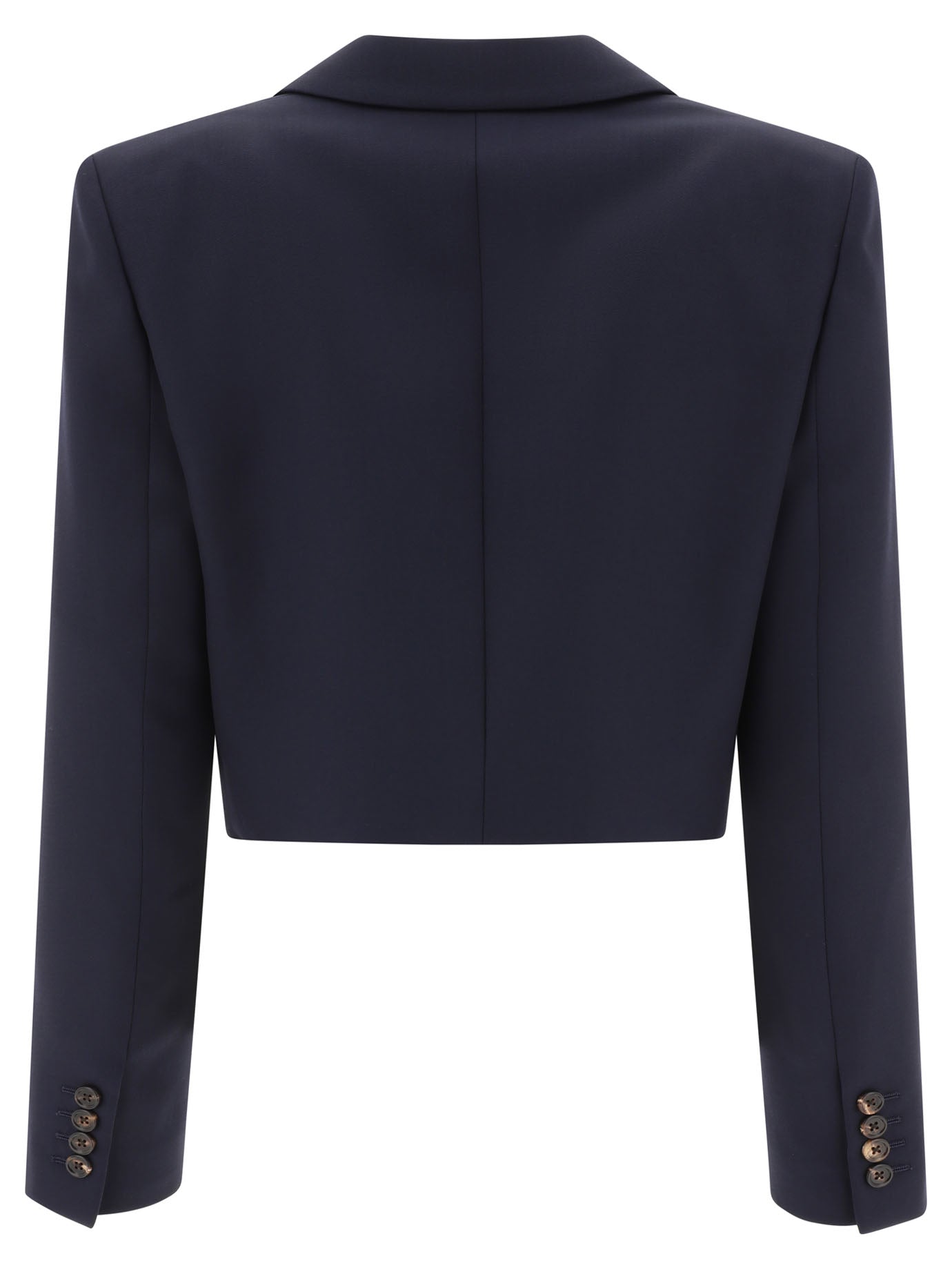 Chloé Cropped Spencer Jacket In Wool Grain De Poudre