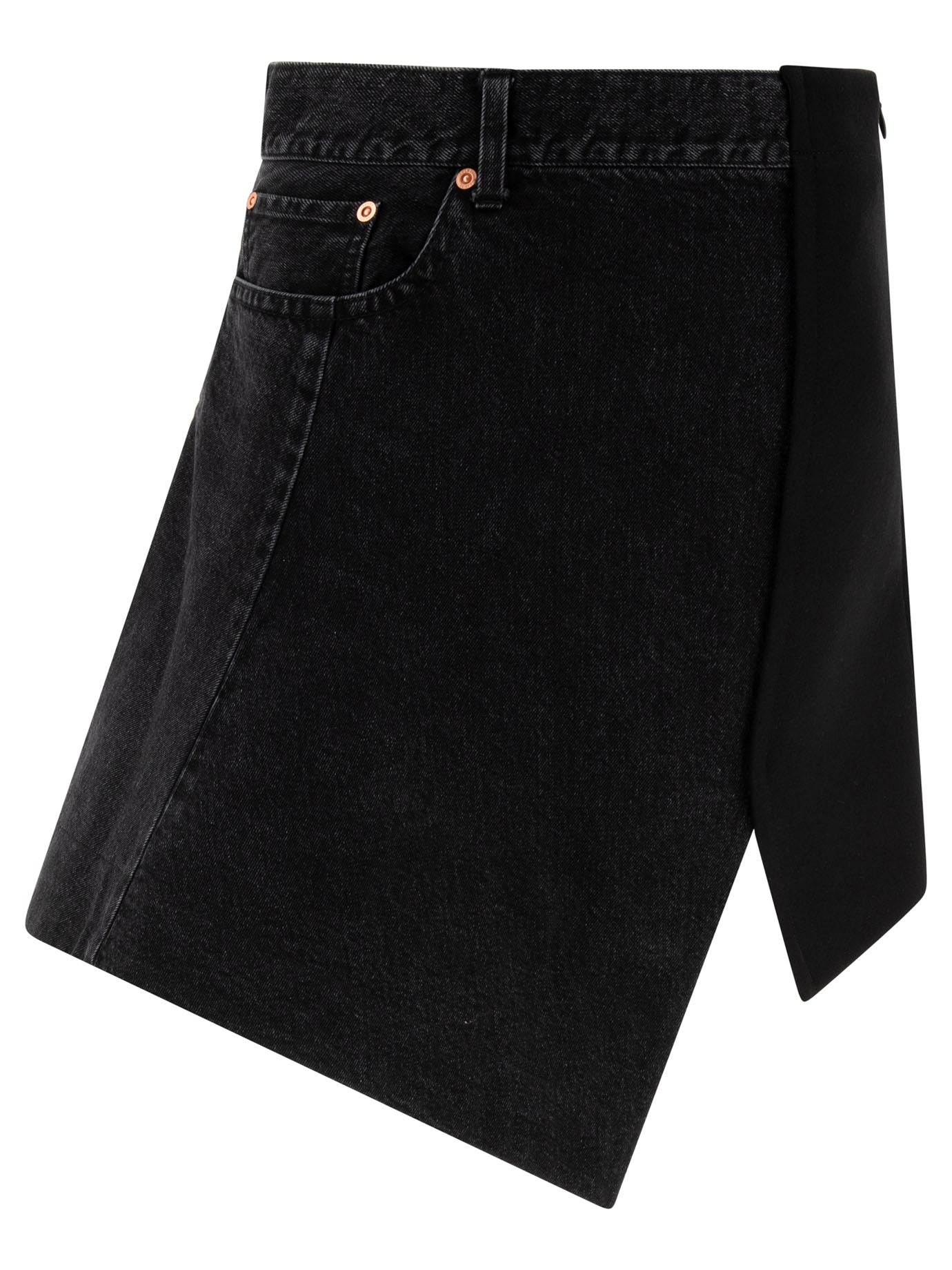 Sacai Denim X Wool Melton Skirt