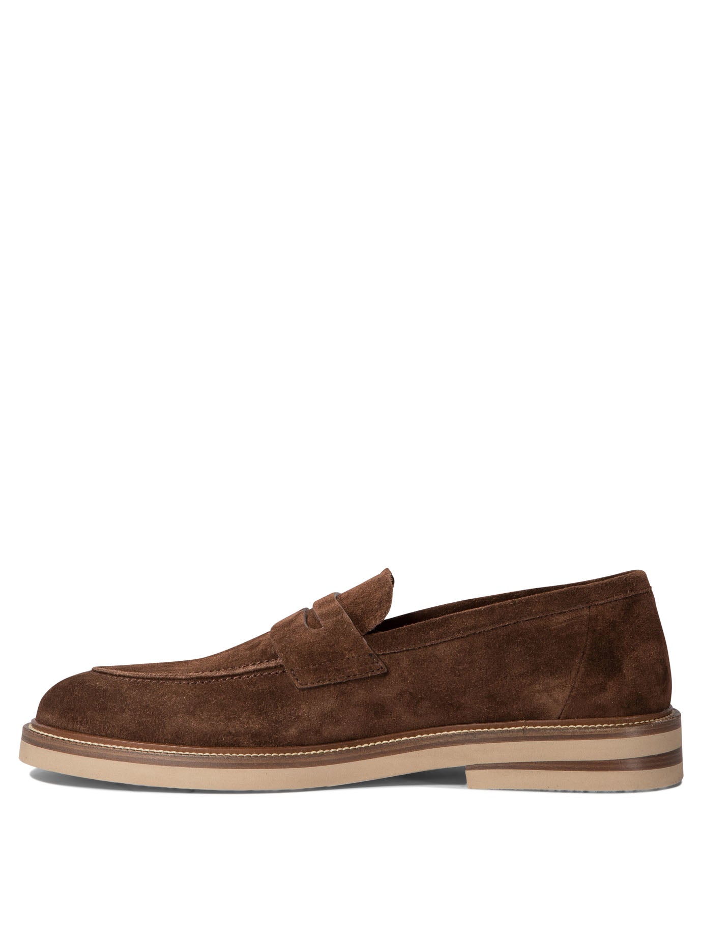 Brunello Cucinelli Suede Penny Loafers