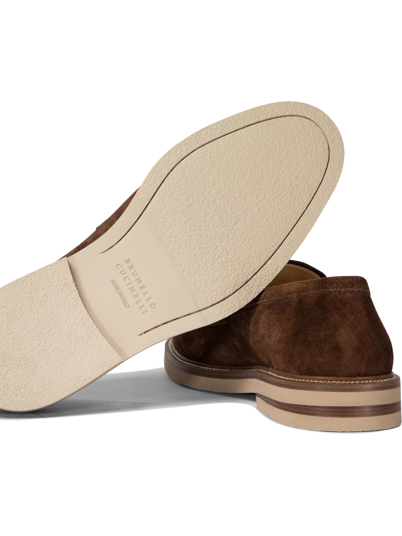 Brunello Cucinelli Suede Penny Loafers