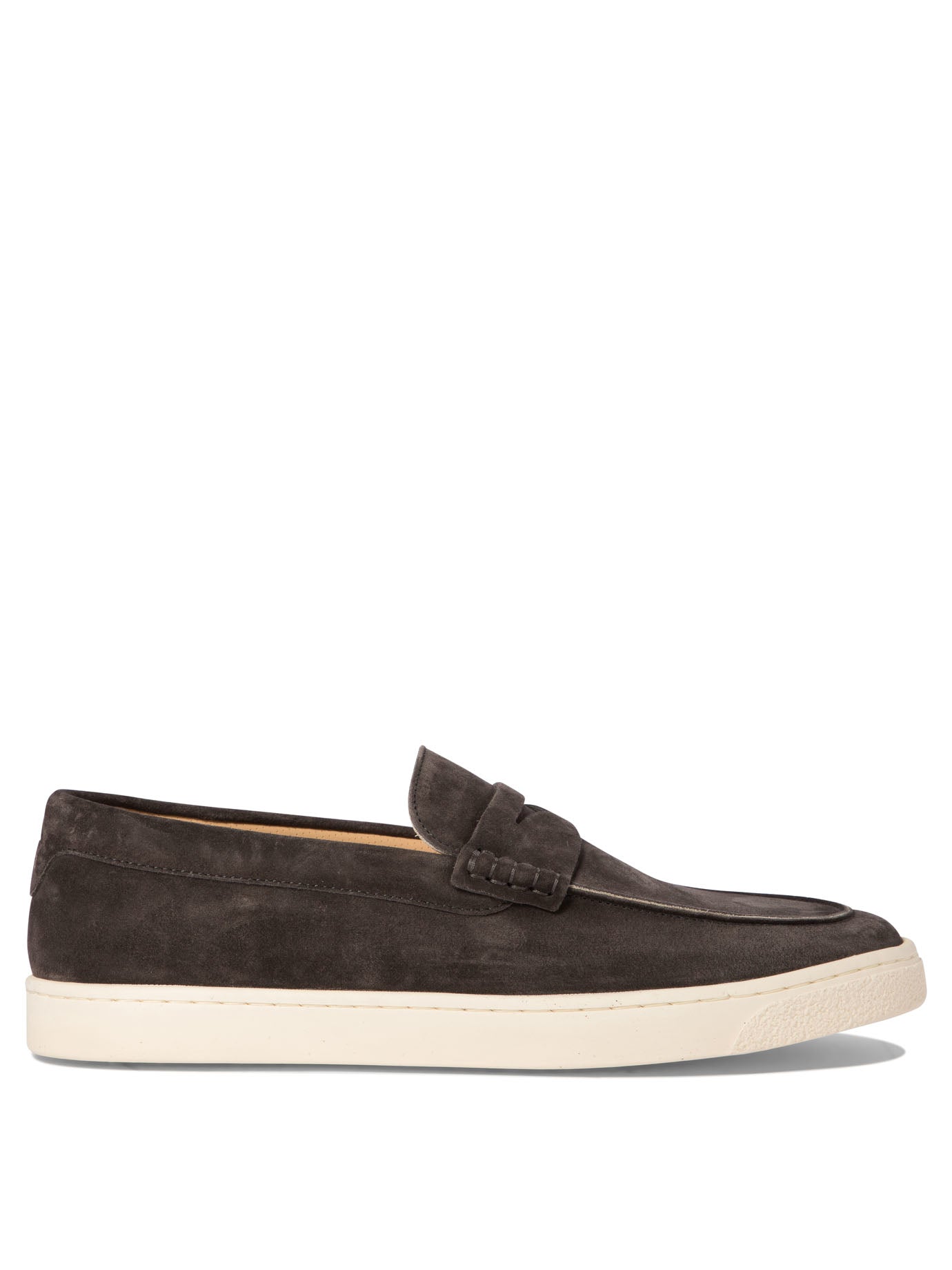 Brunello Cucinelli Suede Loafers With Natural Rubber Sole