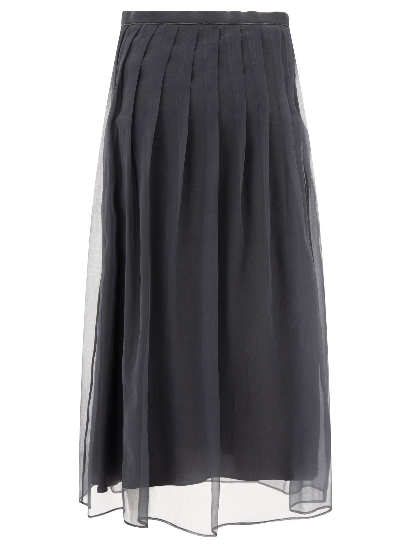 Brunello Cucinelli Pleated Midi Skirt