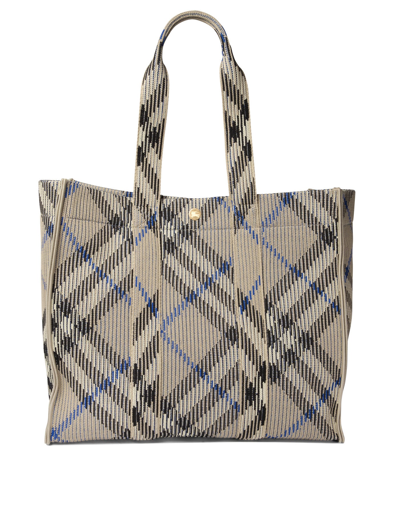 Burberry Knitted Check Tote Bag