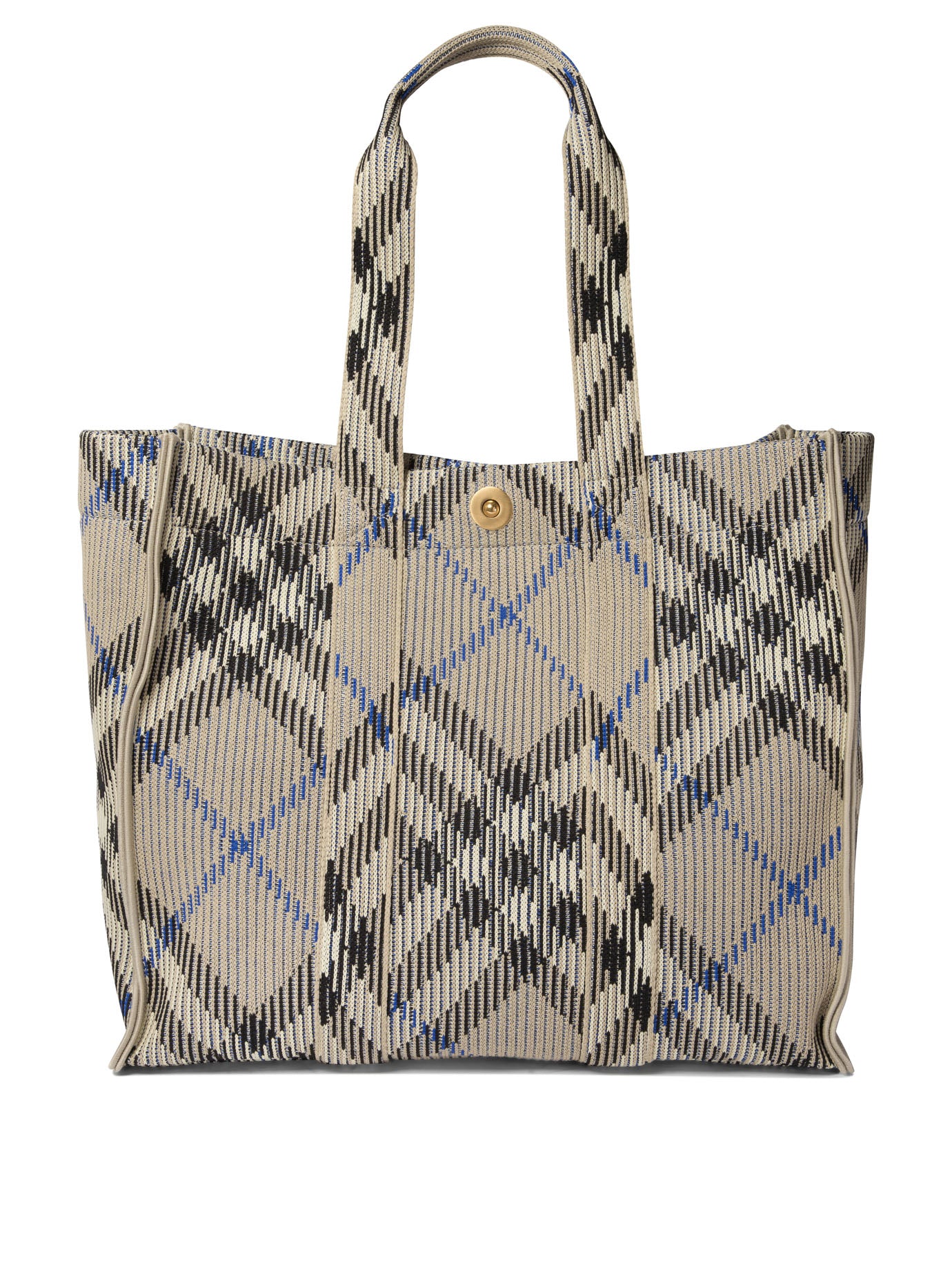 Burberry Knitted Check Tote Bag