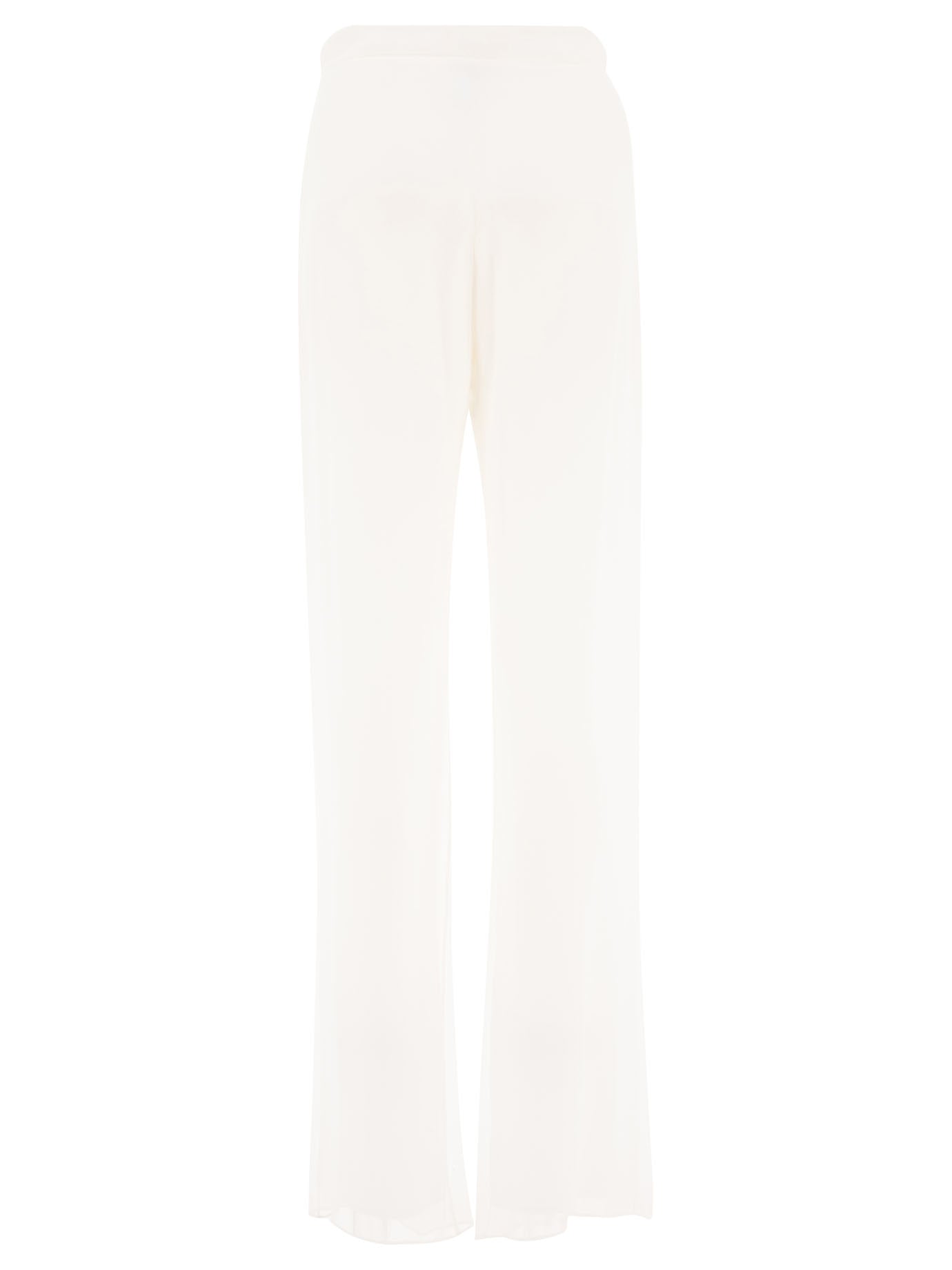 Max Mara Bridal Silk Chiffon Trousers