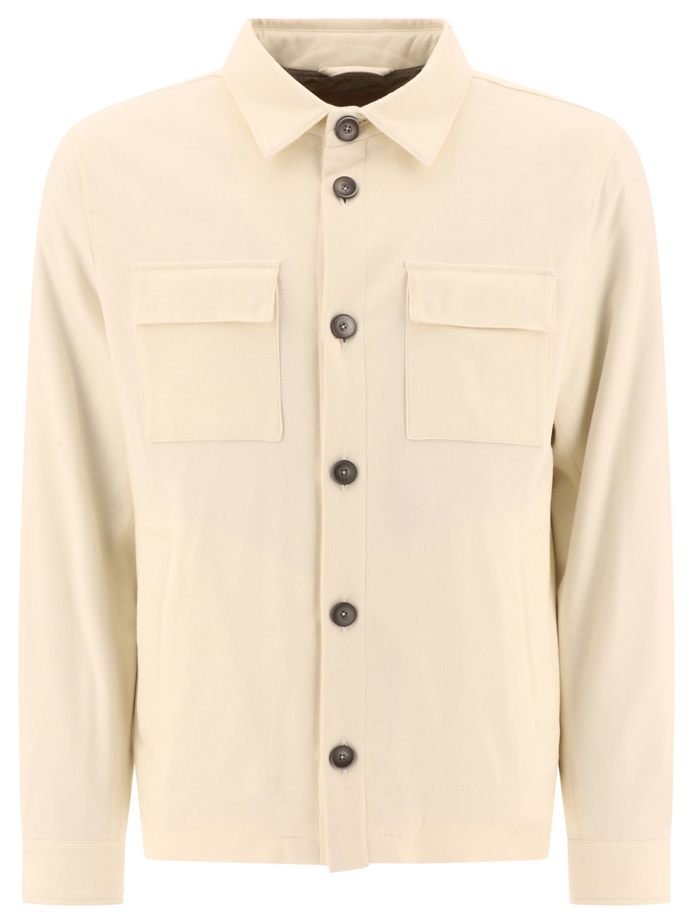 Herno Resort Overshirt In Cashmere And Silk