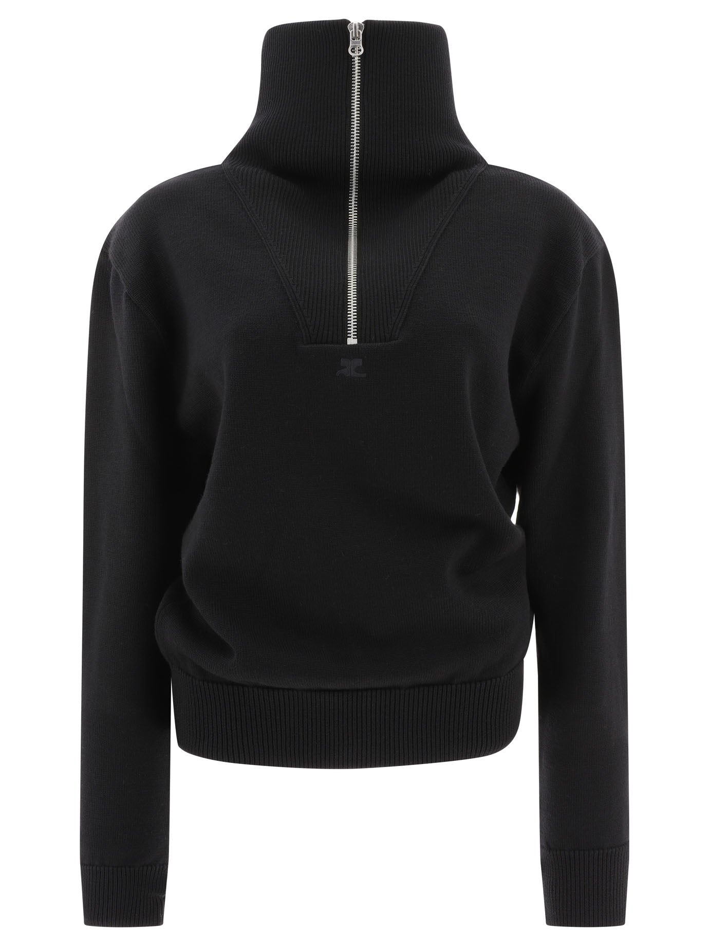 Courrèges Trucker Half-Zip Sweater