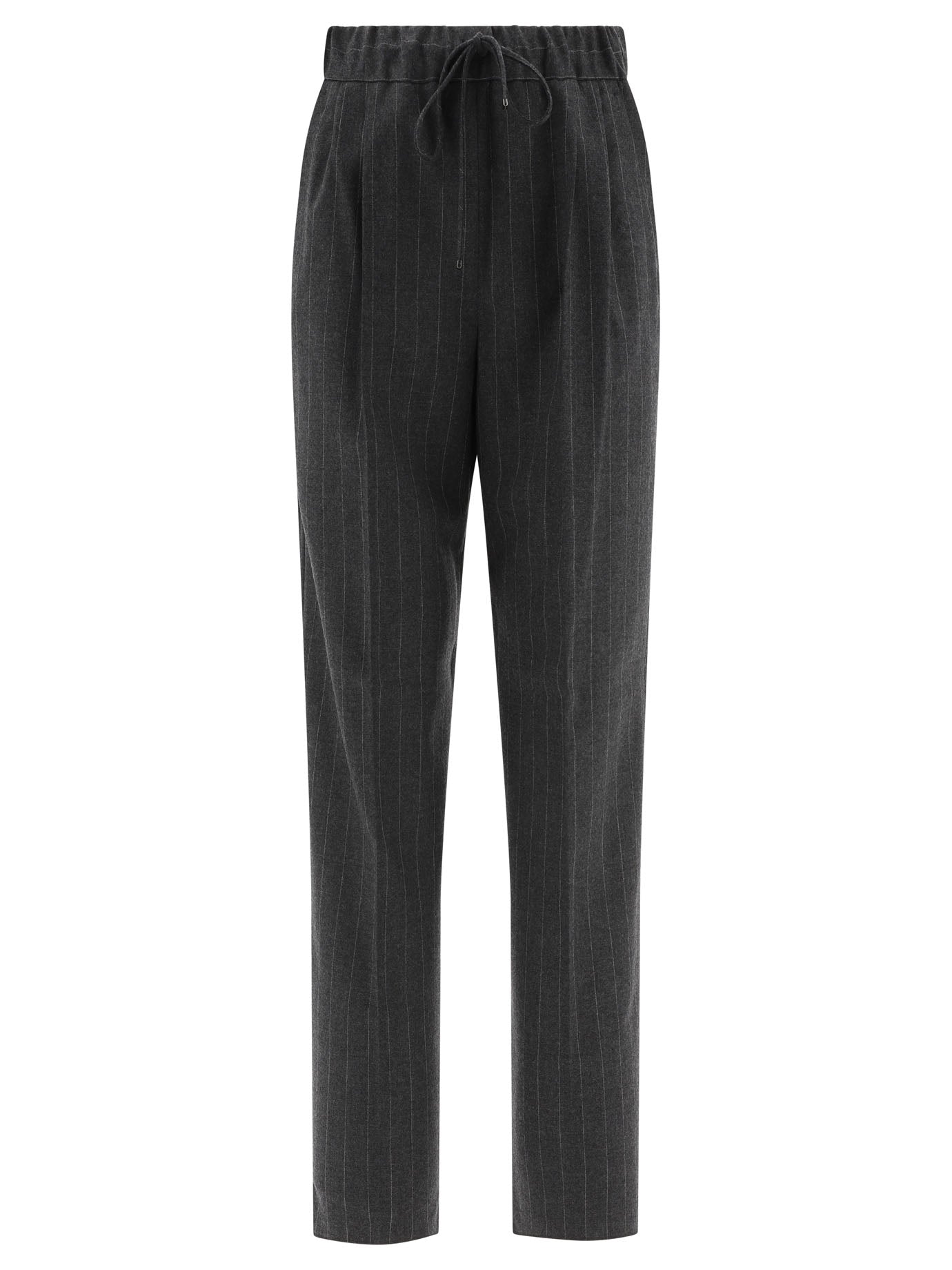 Max Mara Cashmere Pinstriped Trousers