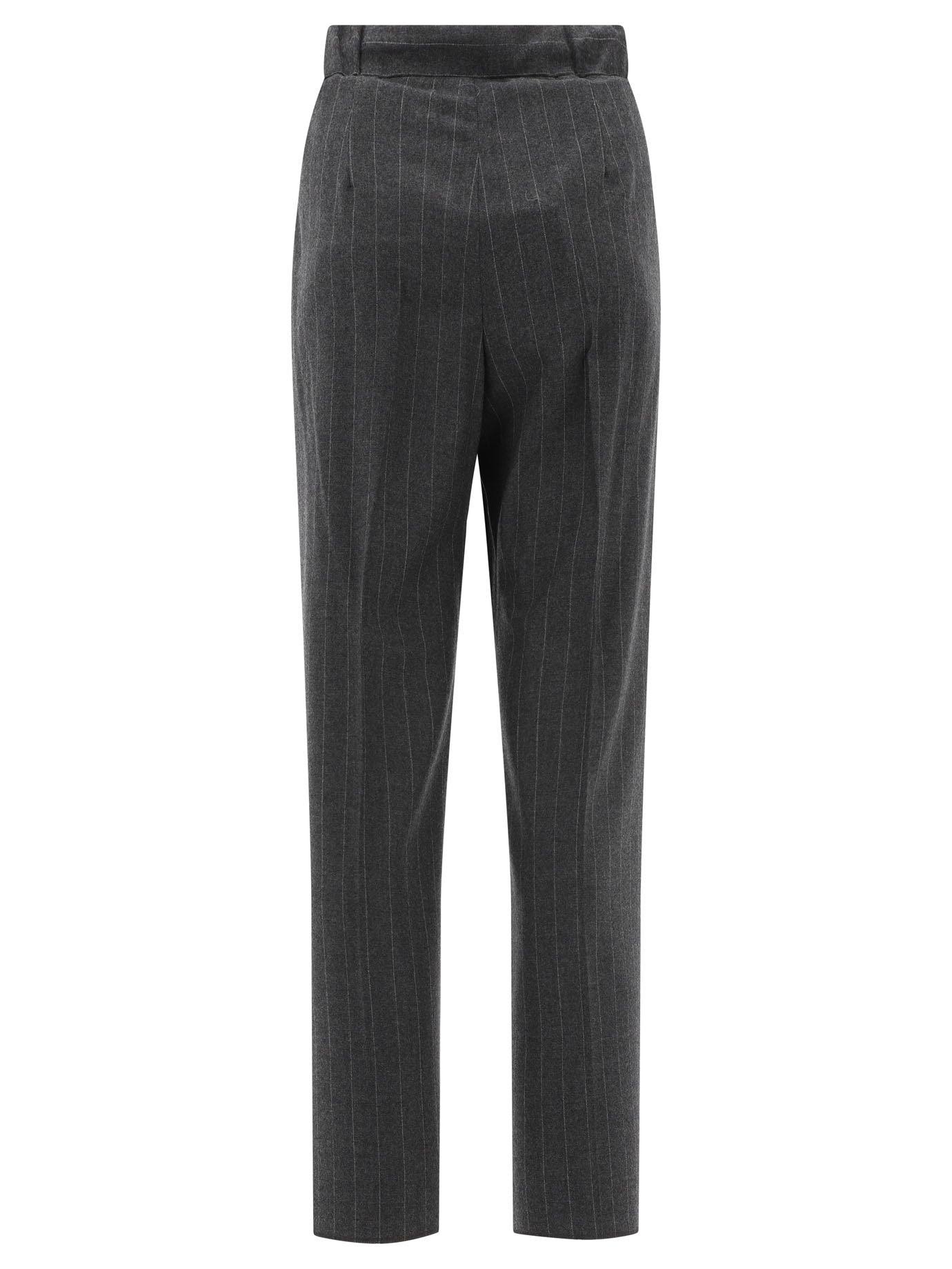 Max Mara Cashmere Pinstriped Trousers