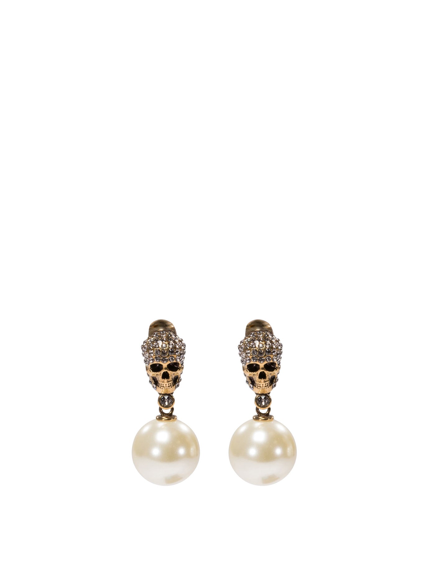 Alexander McQueen Pearl Skull Earrings