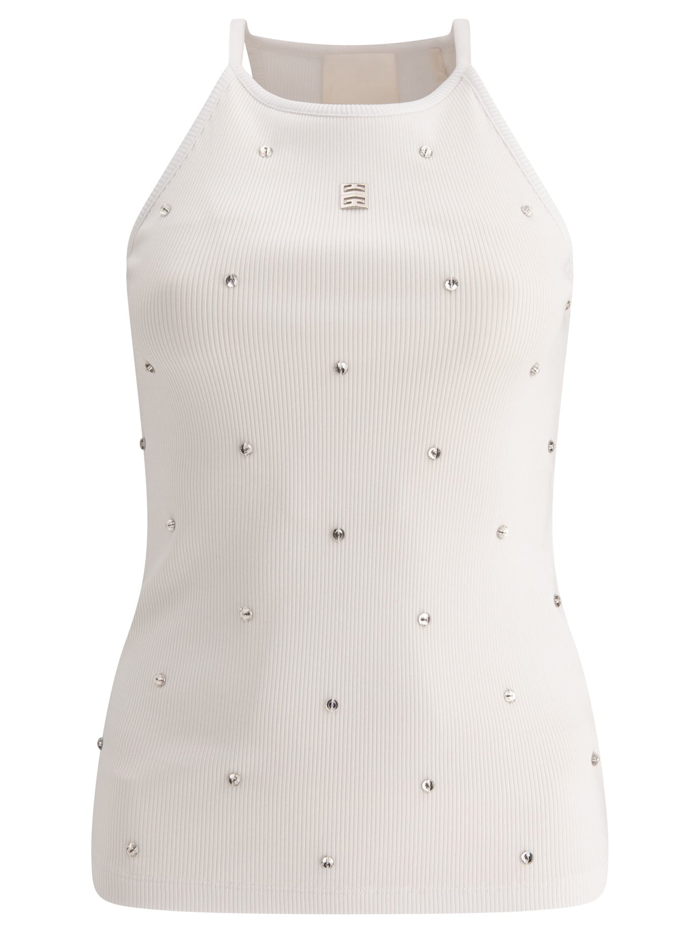 Givenchy Tank Top With 4G And Crystals