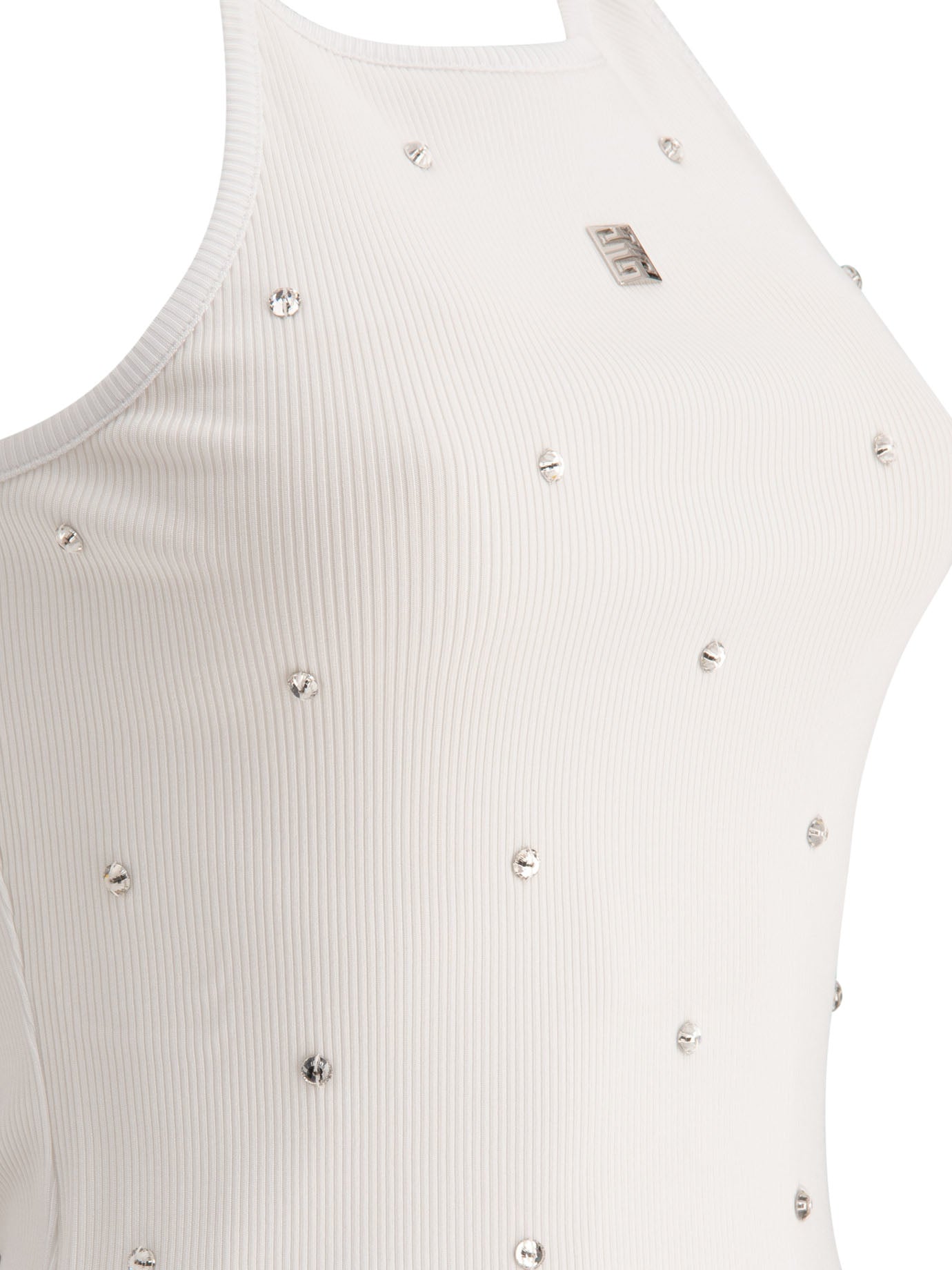 Givenchy Tank Top With 4G And Crystals