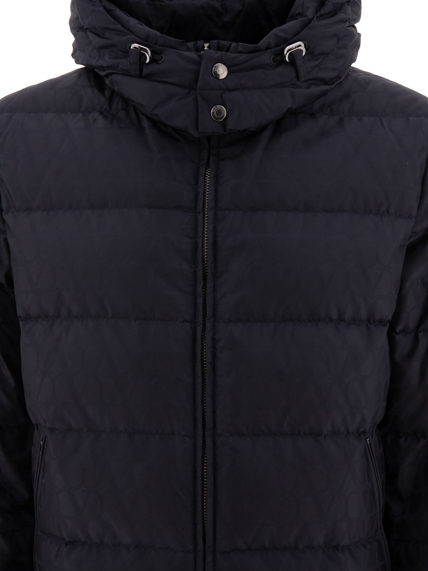 Valentino Down Jacket With Toile Iconographe Motif