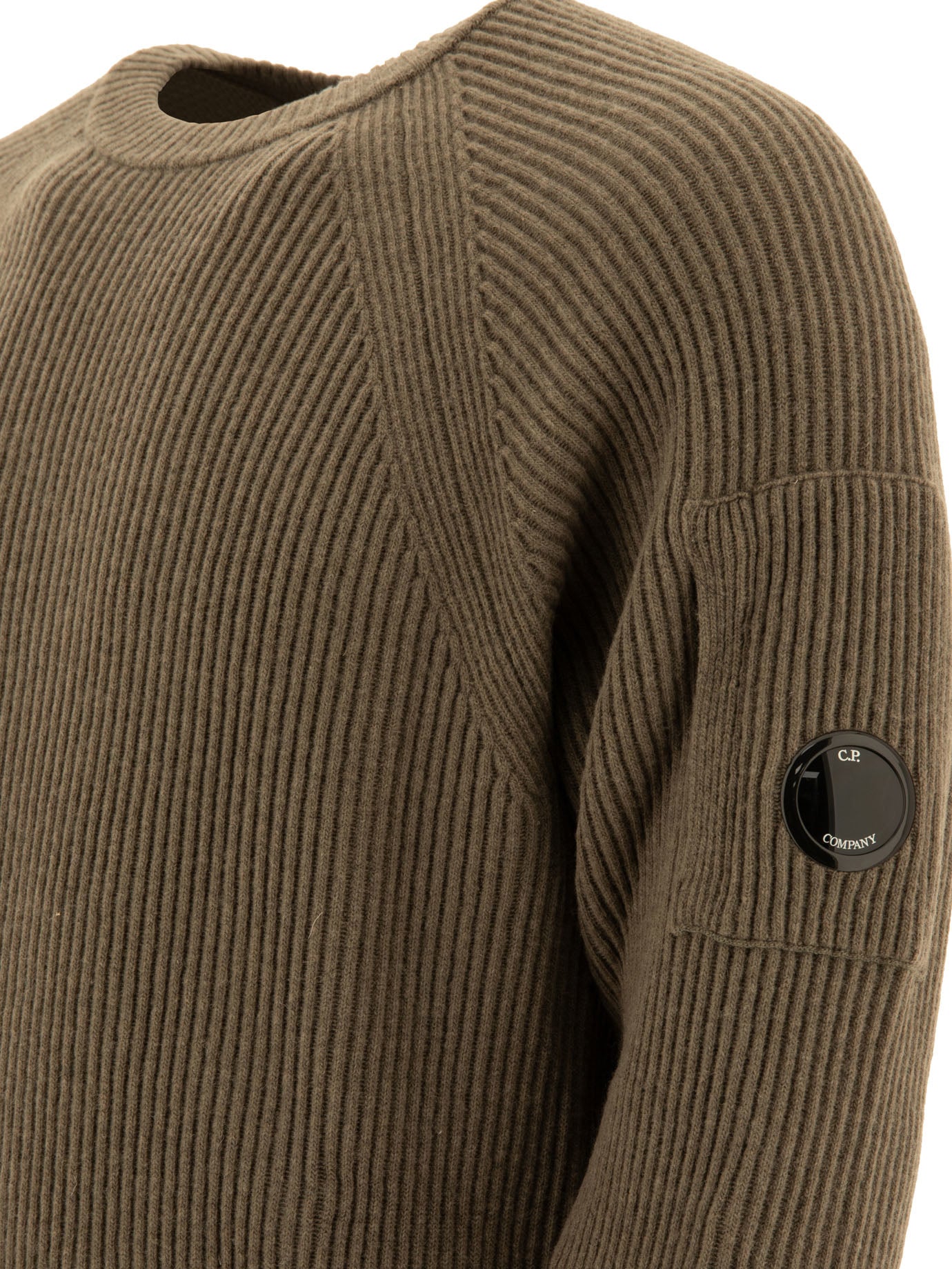 C.P. Company Lens-Detail Ribbed Sweater