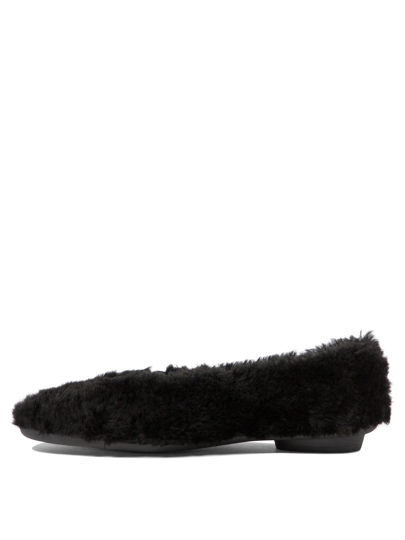 Ferragamo Noella Fur Shearling Ballet Flats