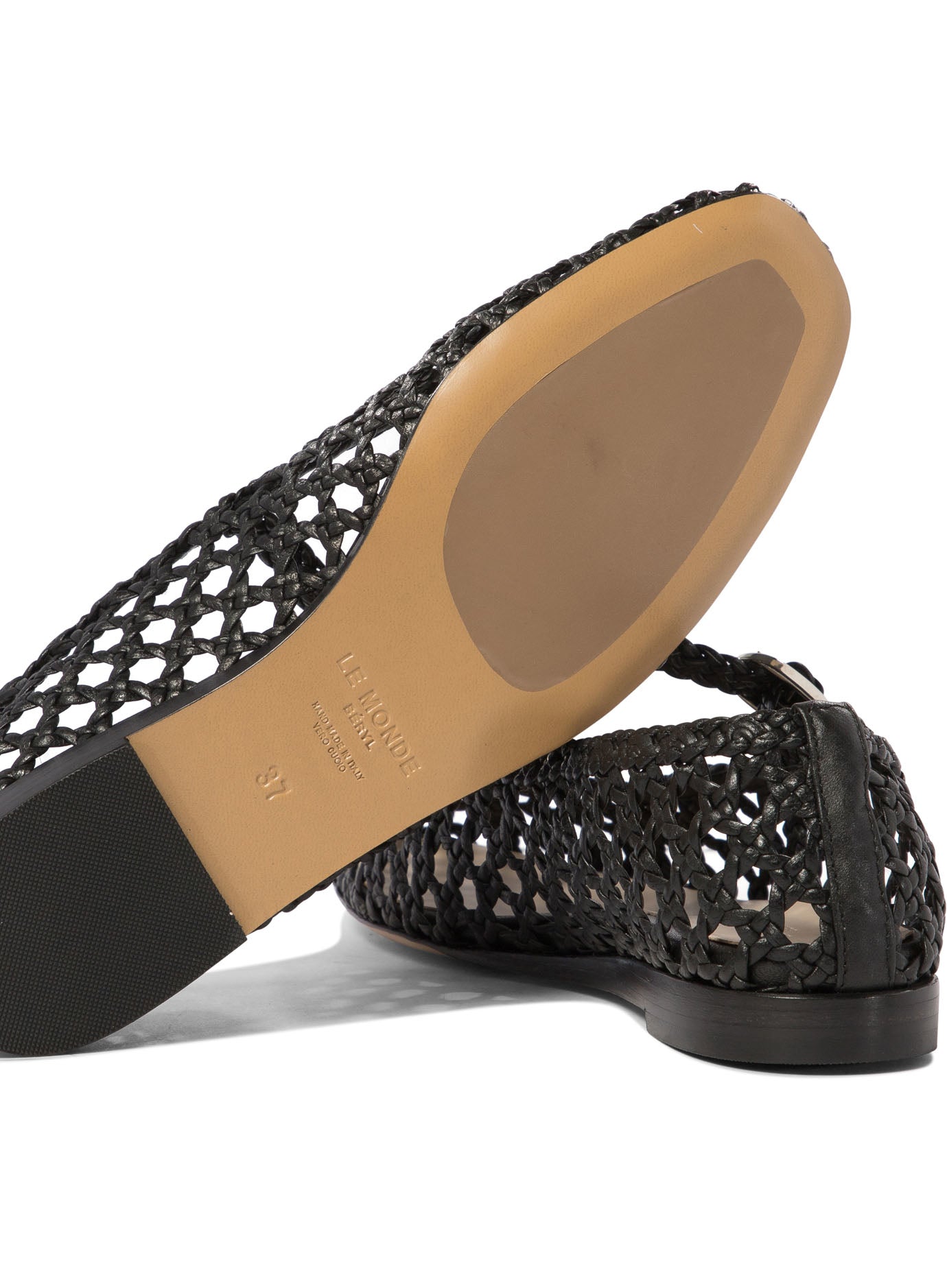 Le Monde Bèryl Woven Mary Jane Ballet Flats