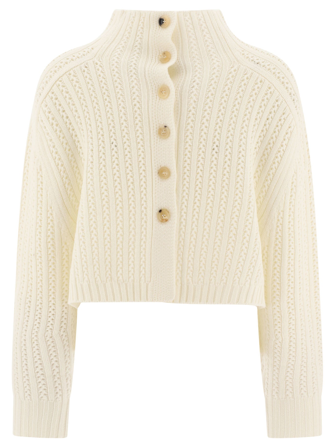 Max Mara Wool And Cashmere Crop Sweater Hodeida