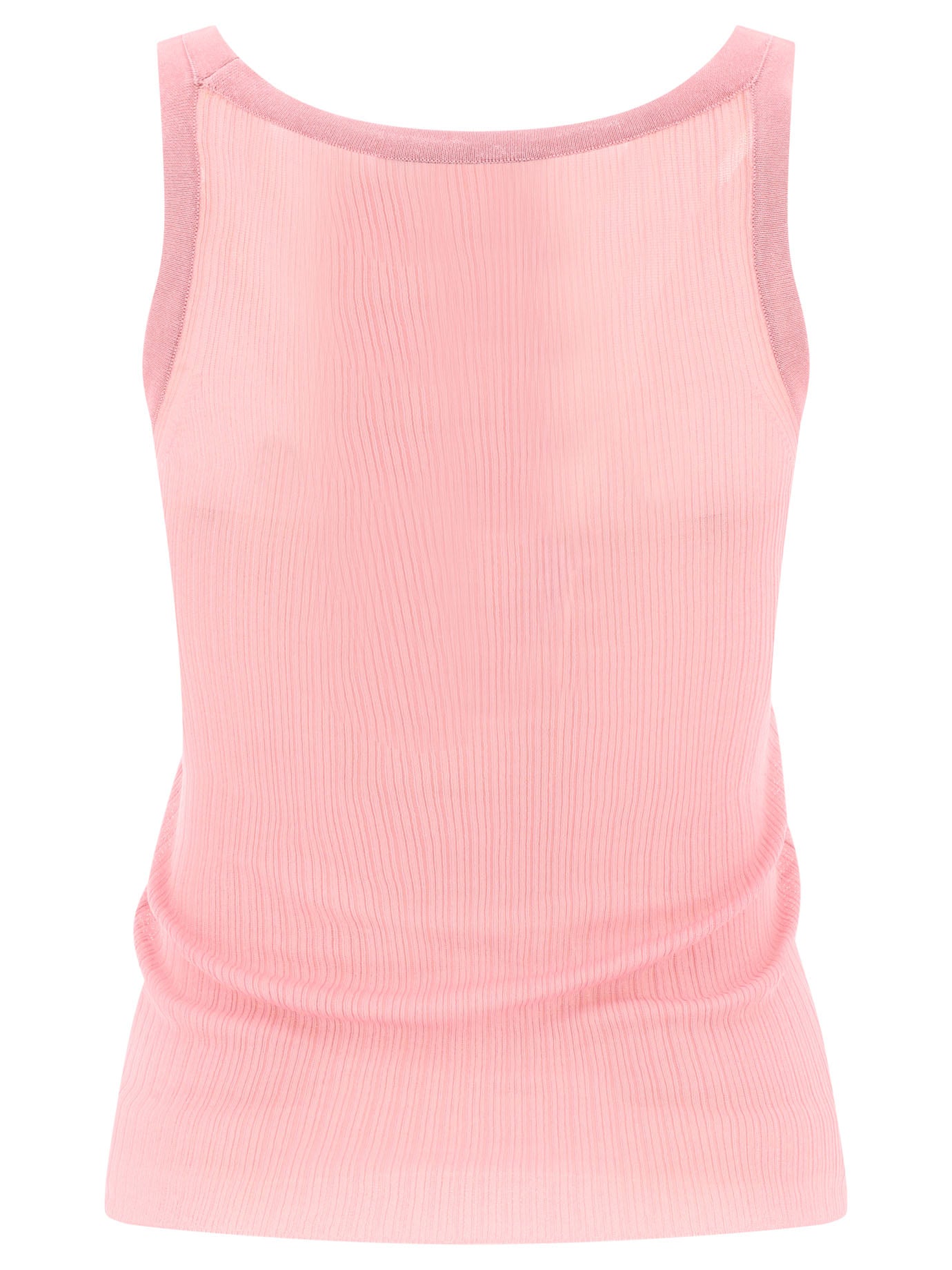 Max Mara Bastia Ribbed Silk Tank Top