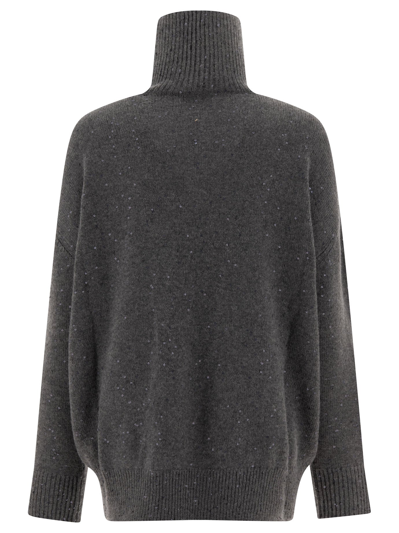 Brunello Cucinelli Cashmere And Silk Turtleneck With Sequins