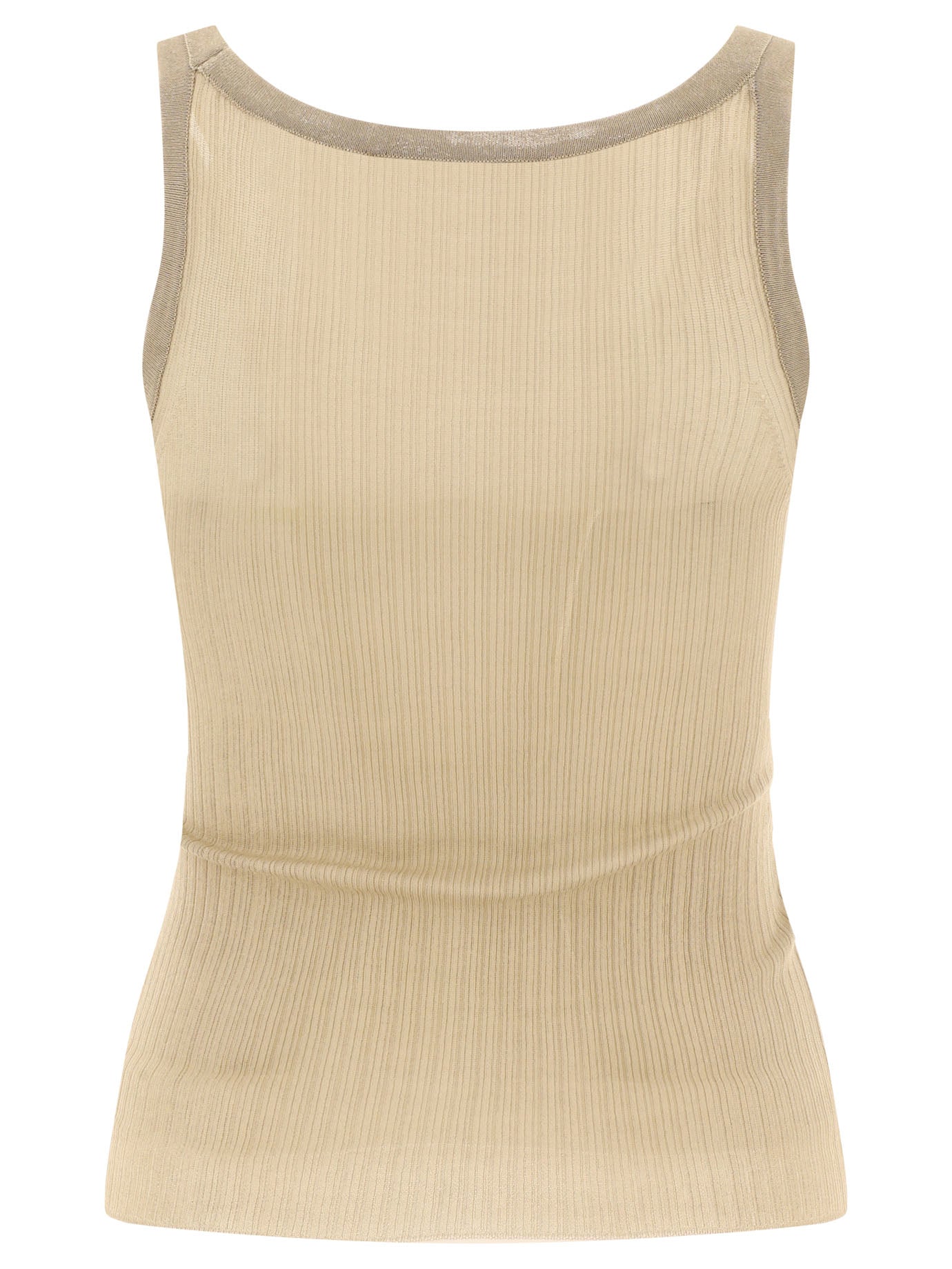 Max Mara Bastia Ribbed Silk Tank Top