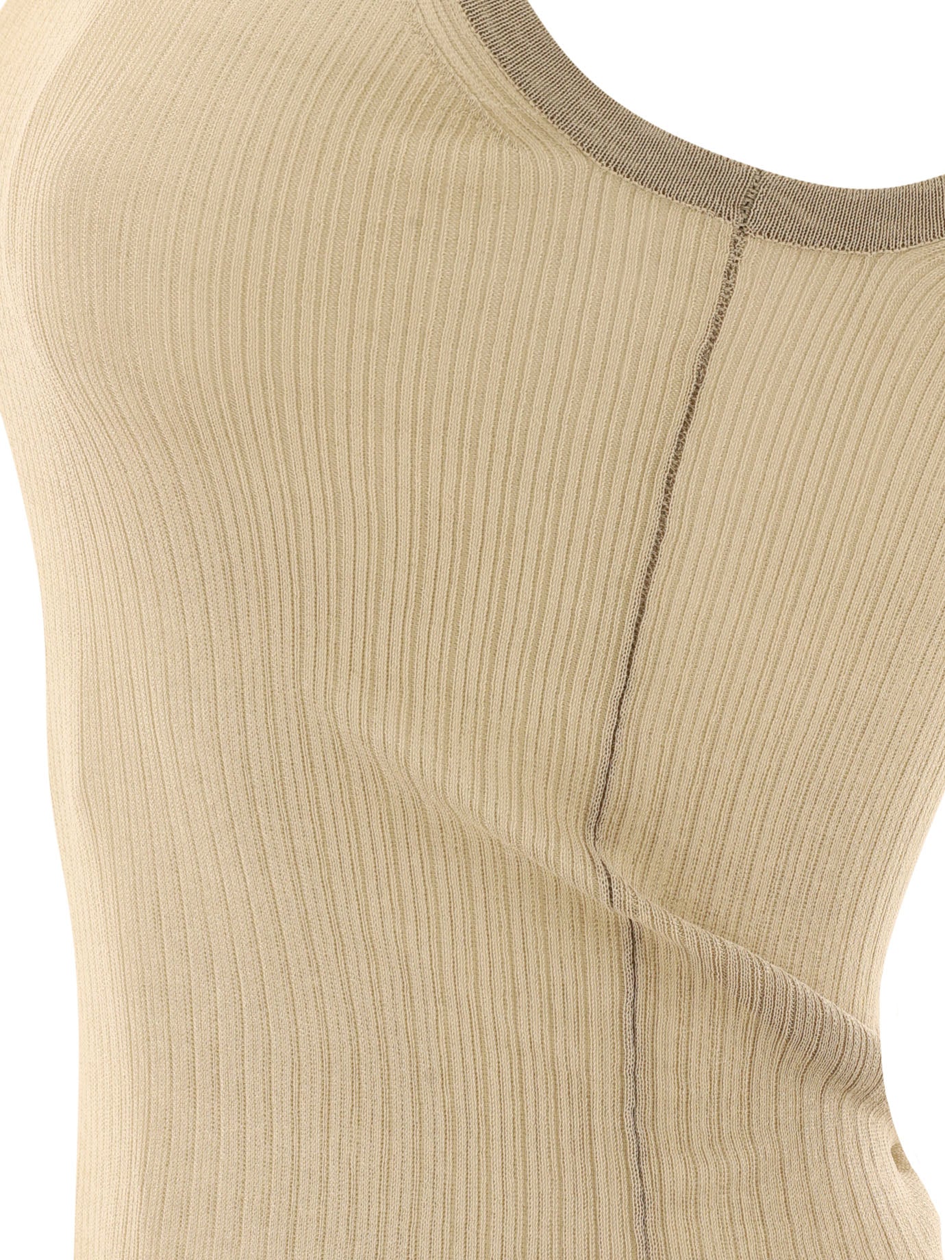 Max Mara Bastia Ribbed Silk Tank Top