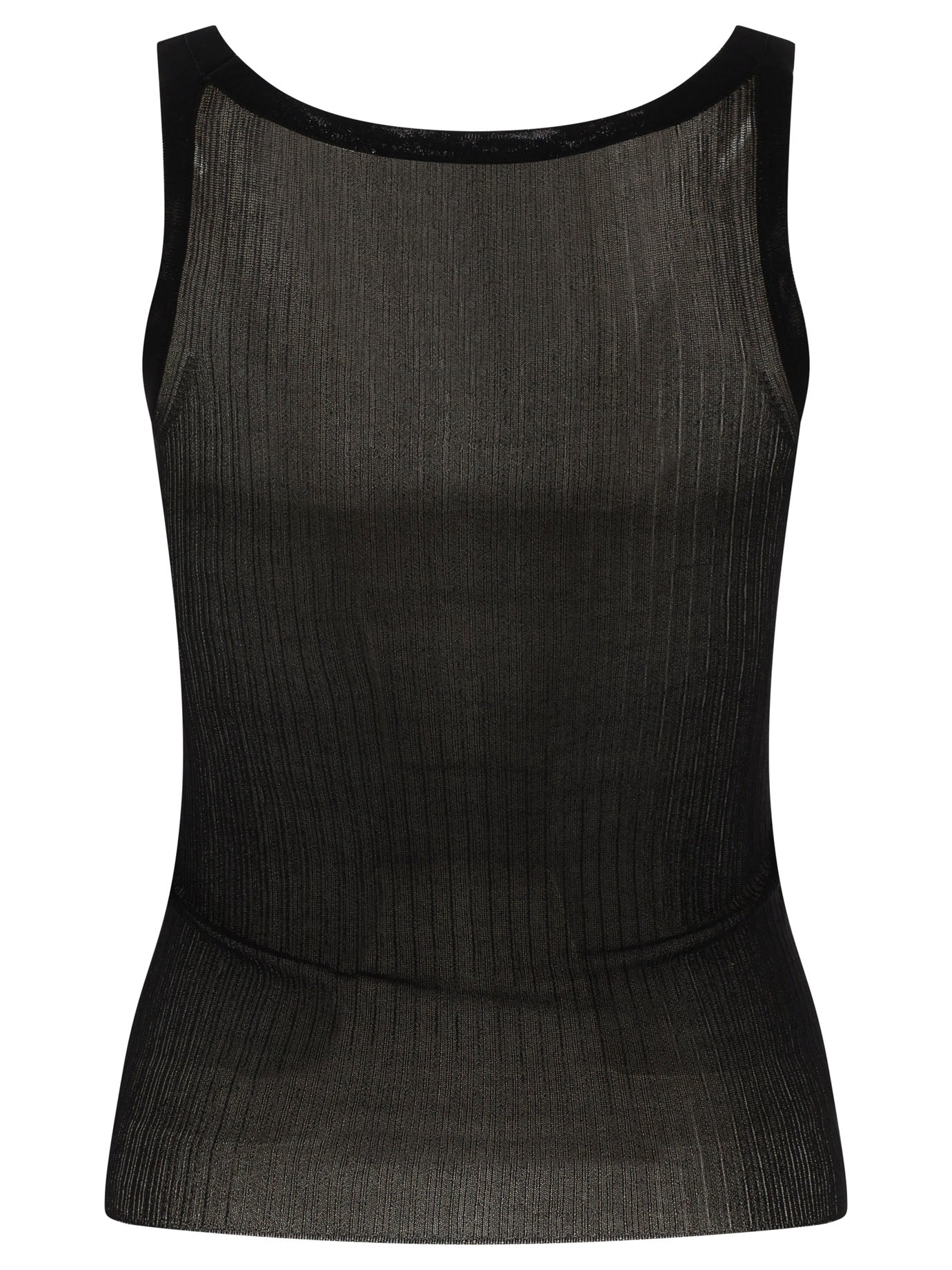 Max Mara Bastia Ribbed Silk Tank Top