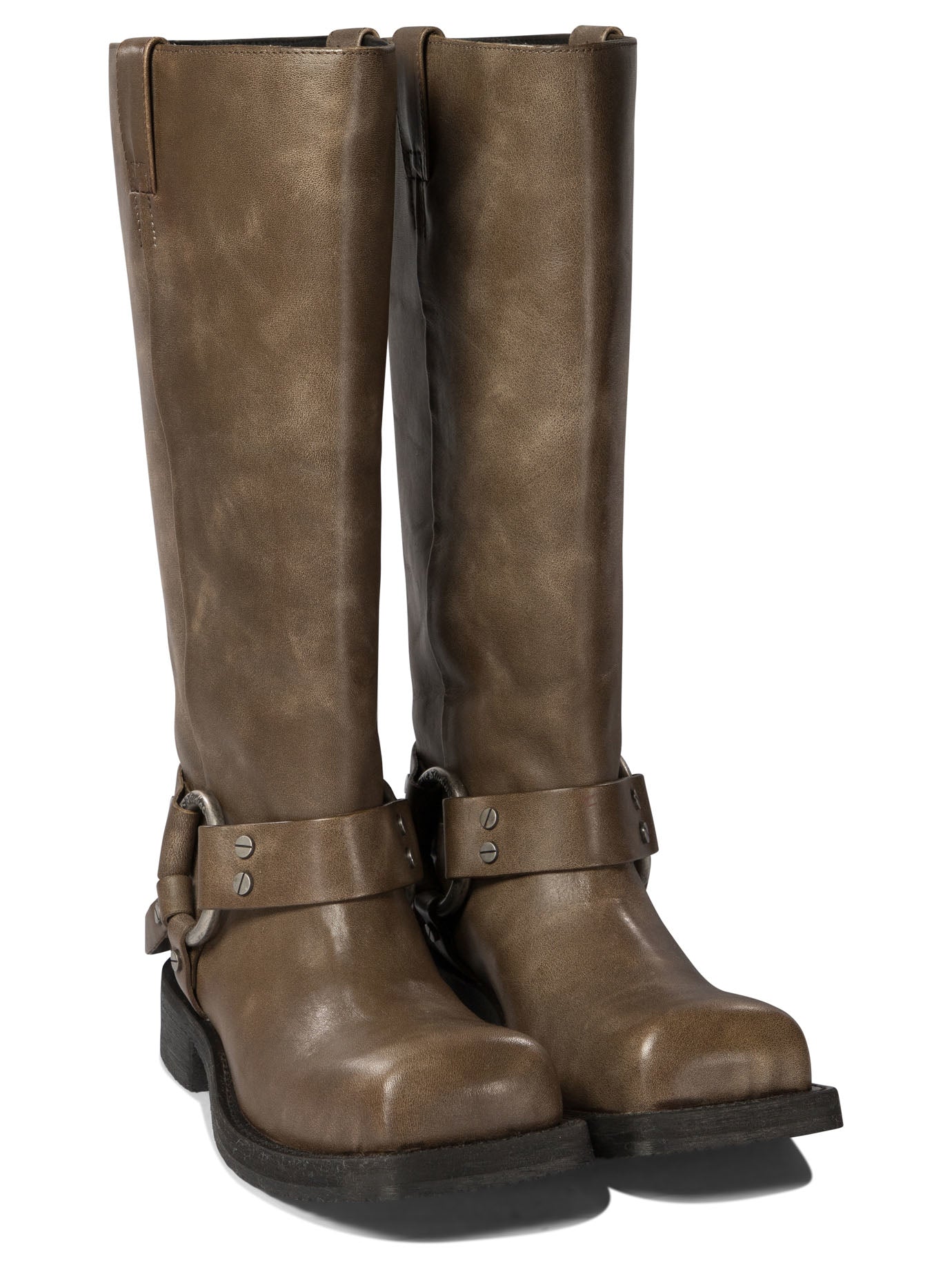 Acne Studios Leather Boots With Buckle