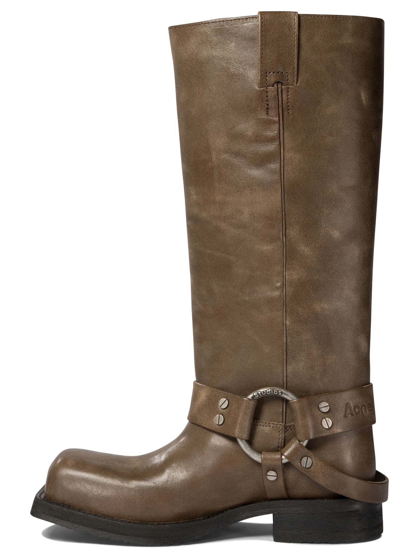 Acne Studios Leather Boots With Buckle