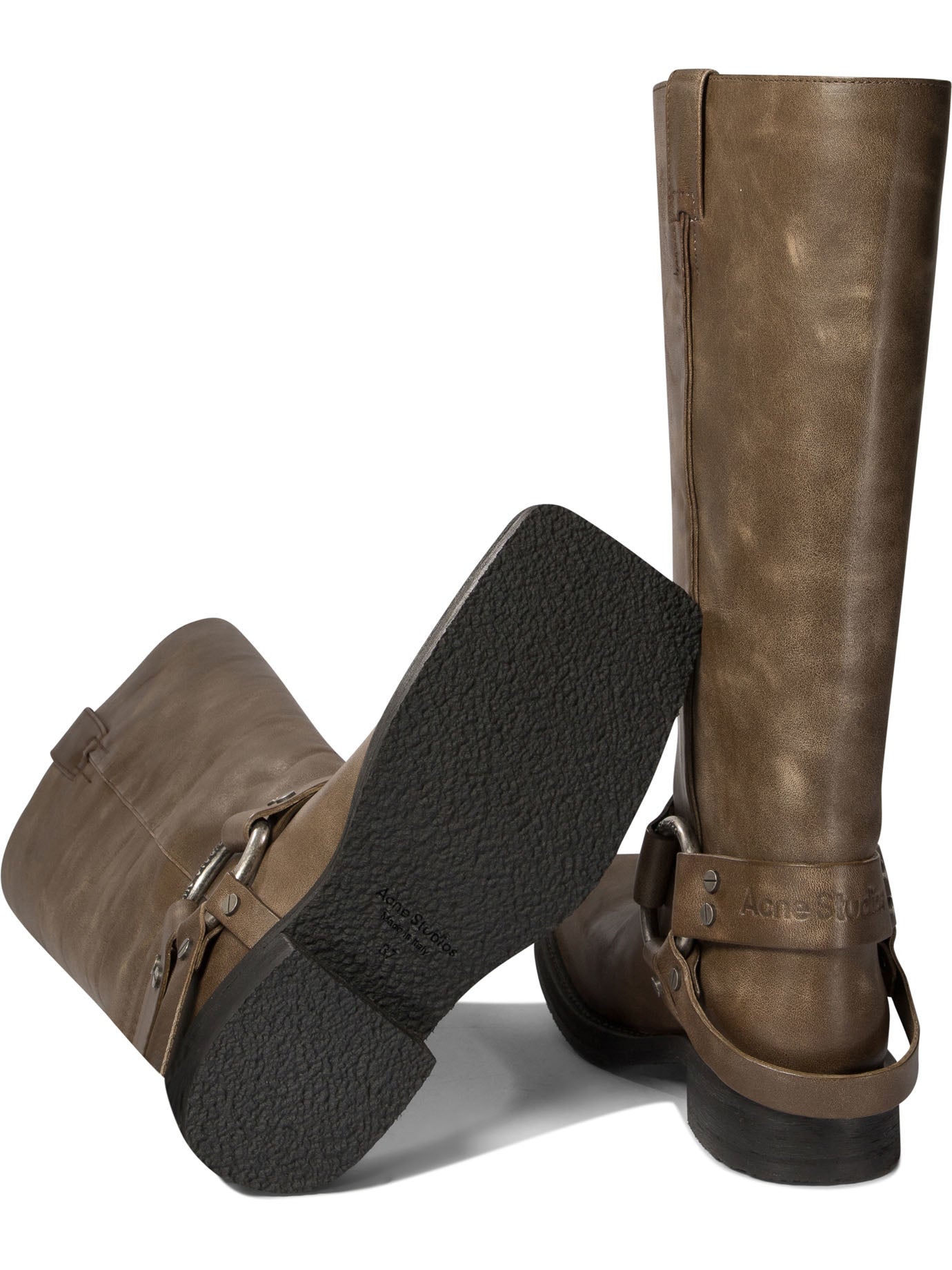 Acne Studios Leather Boots With Buckle