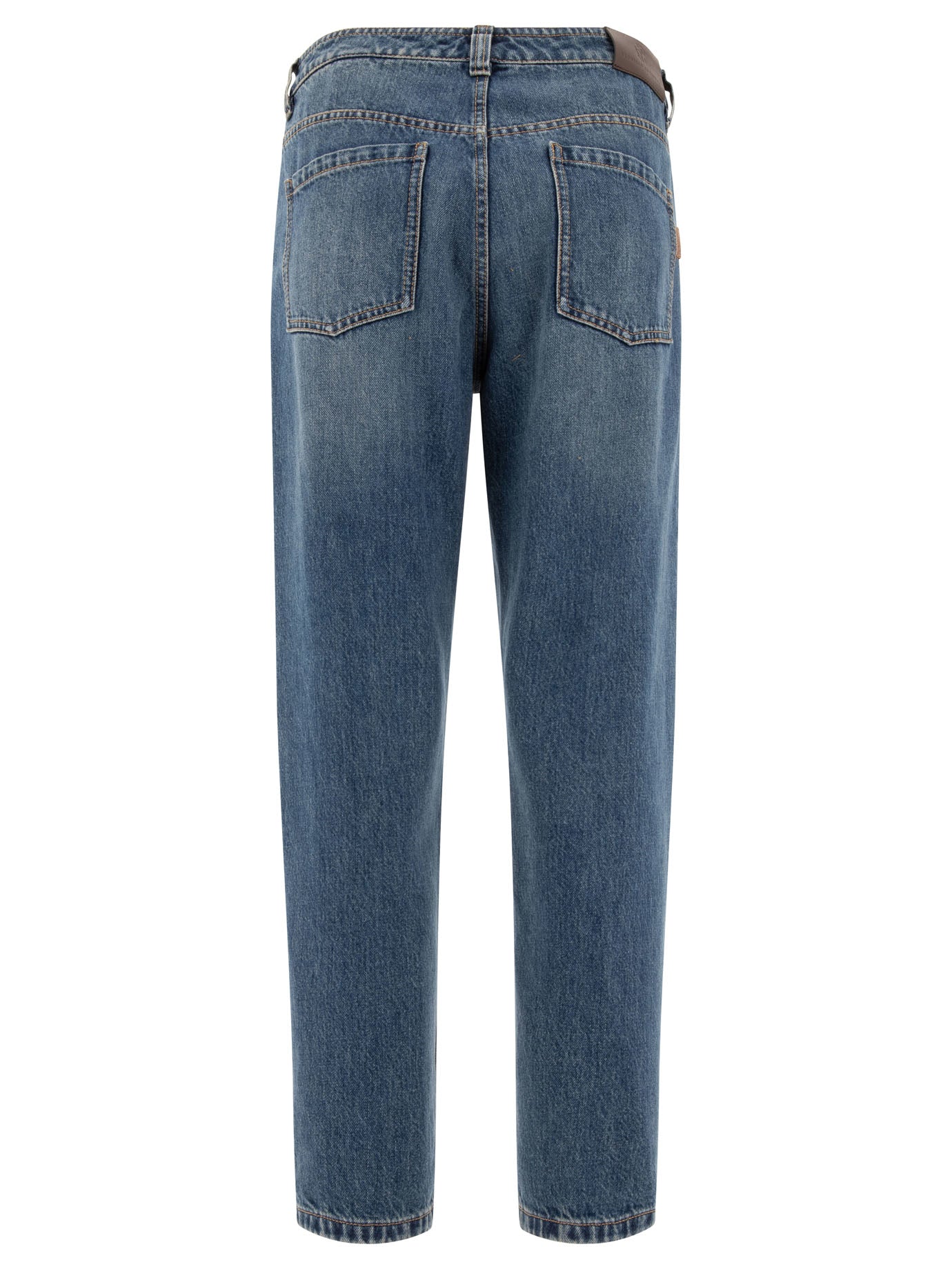 Brunello Cucinelli Baggy Authentic Con Shiny Tab Jeans