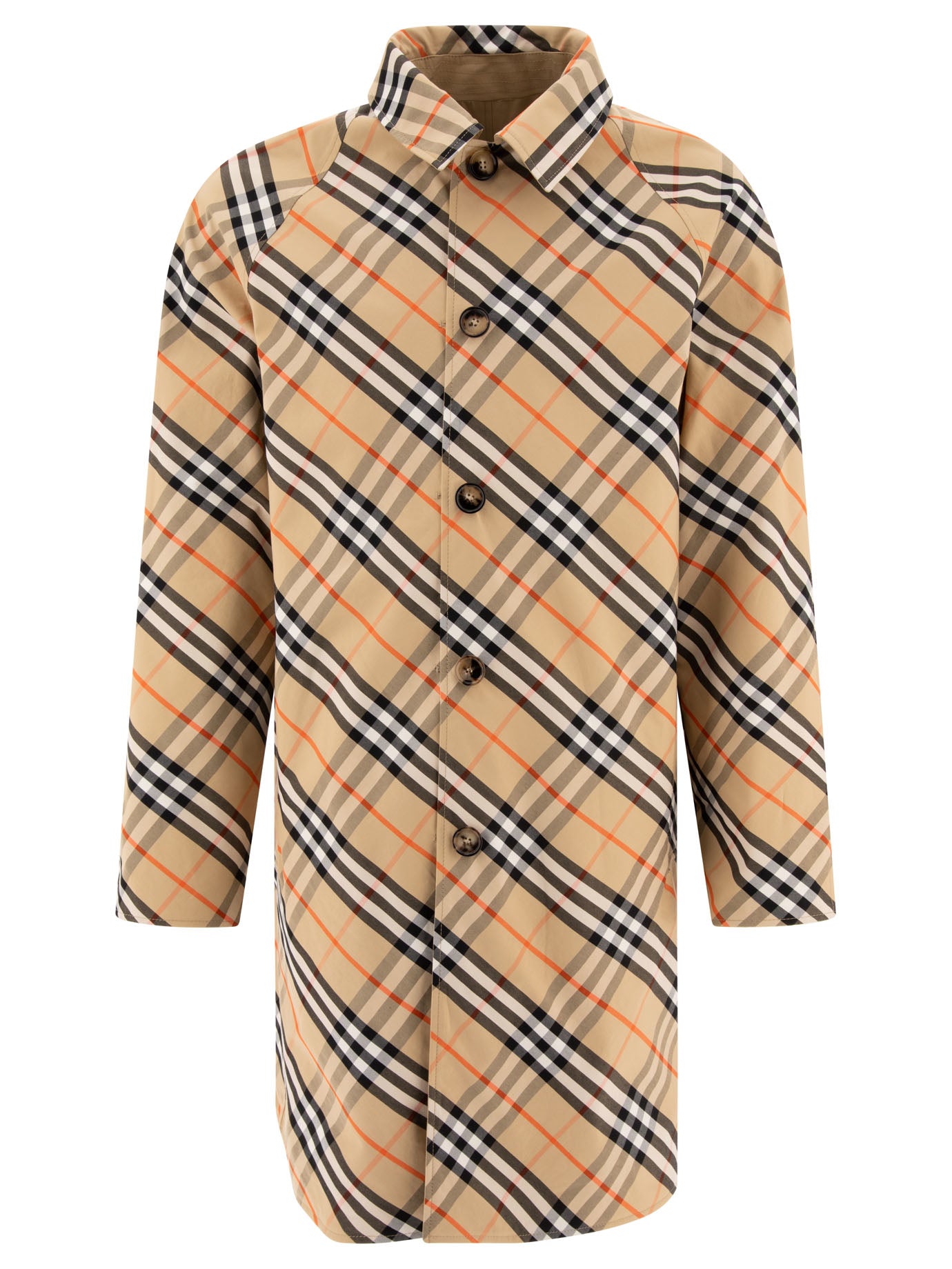 Burberry Long Reversible Gabardine Car Coat