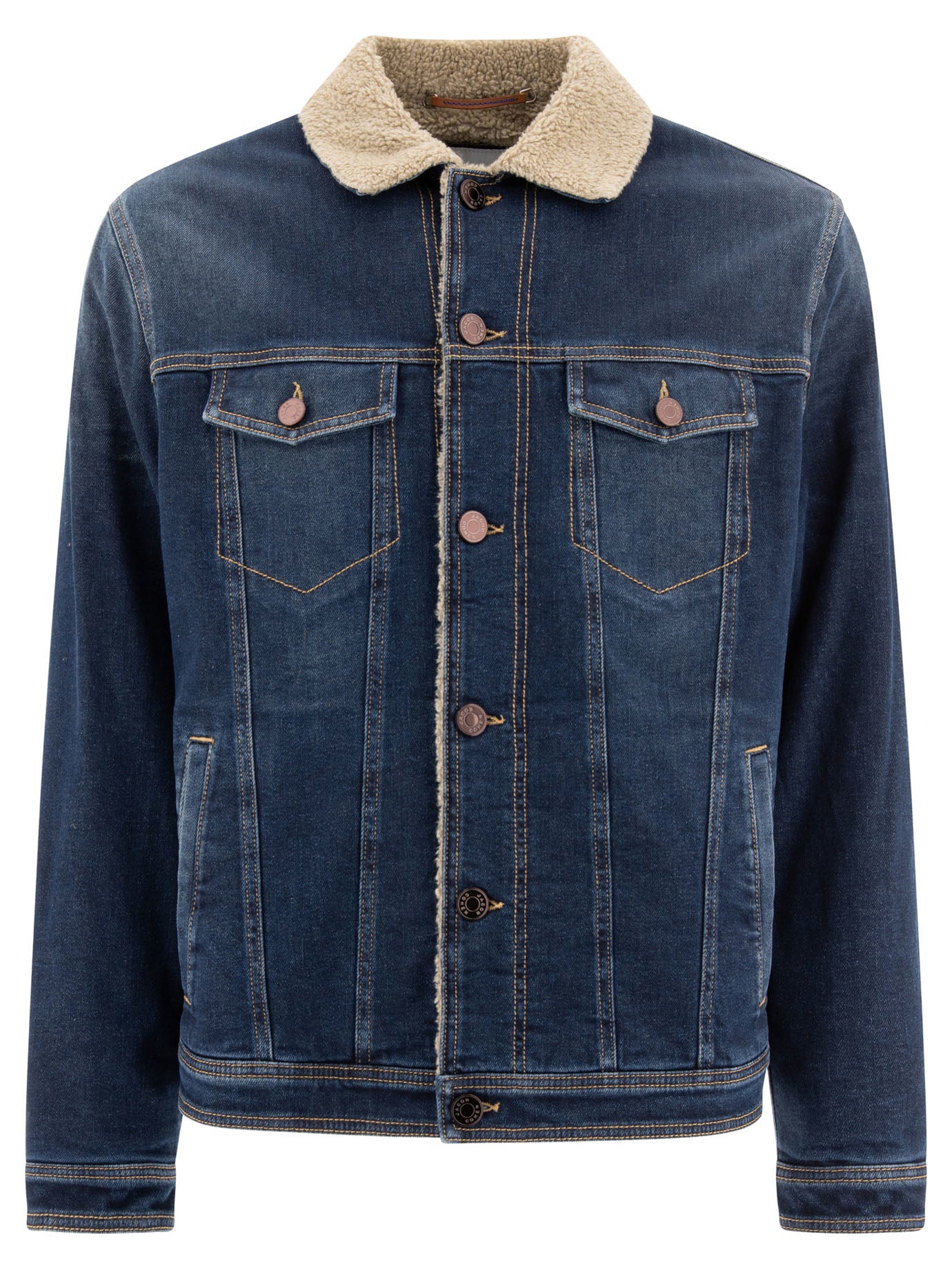 Jacob Cohen Denim And Shearling Jacket