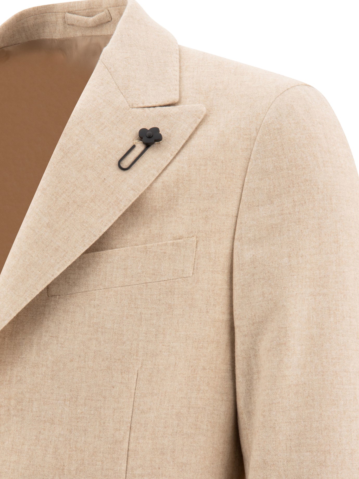 Lardini Single-Breasted Wool Blend Blazer