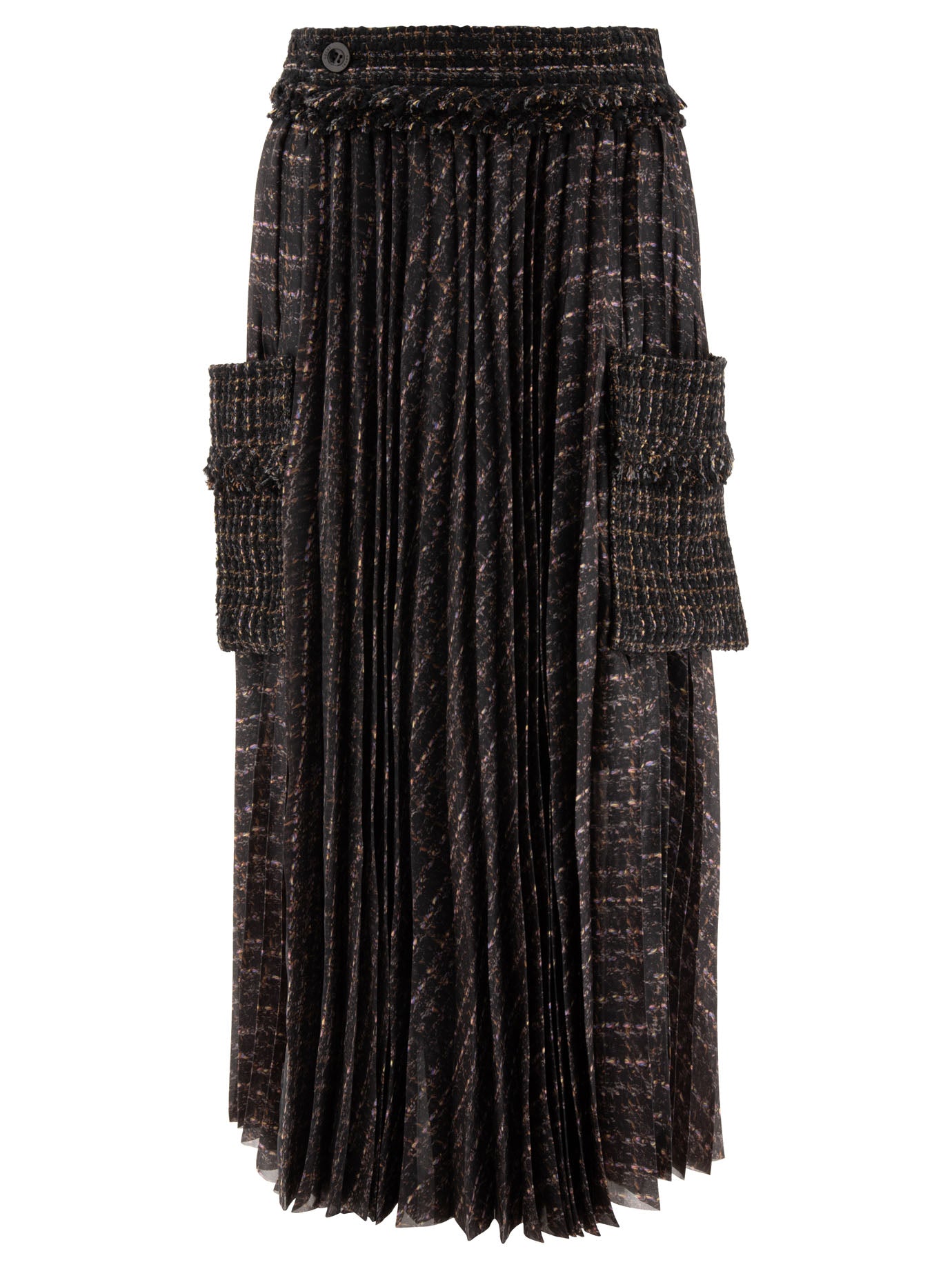 Sacai Pleated Skirt With Cargo Pockets