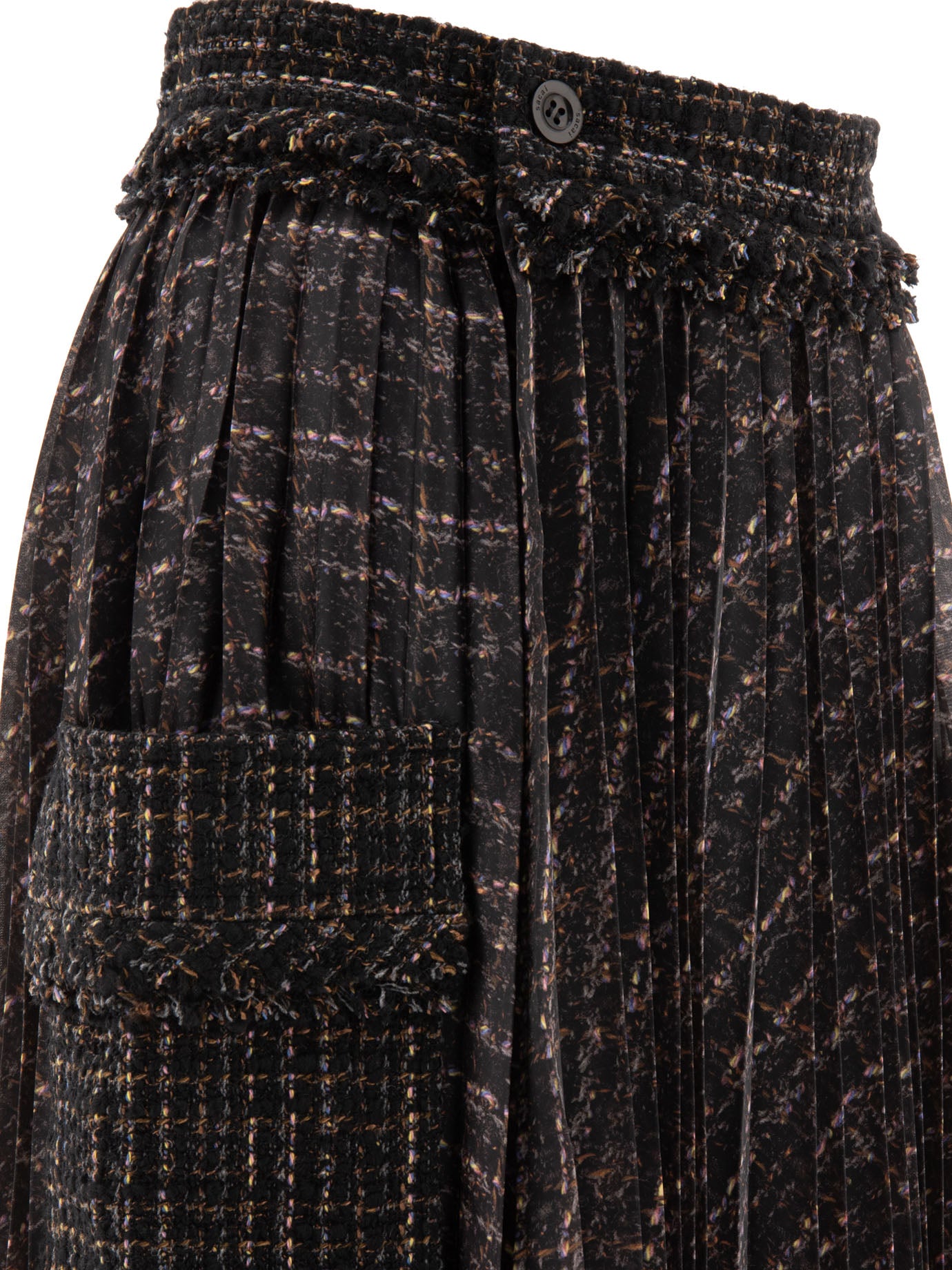 Sacai Pleated Skirt With Cargo Pockets