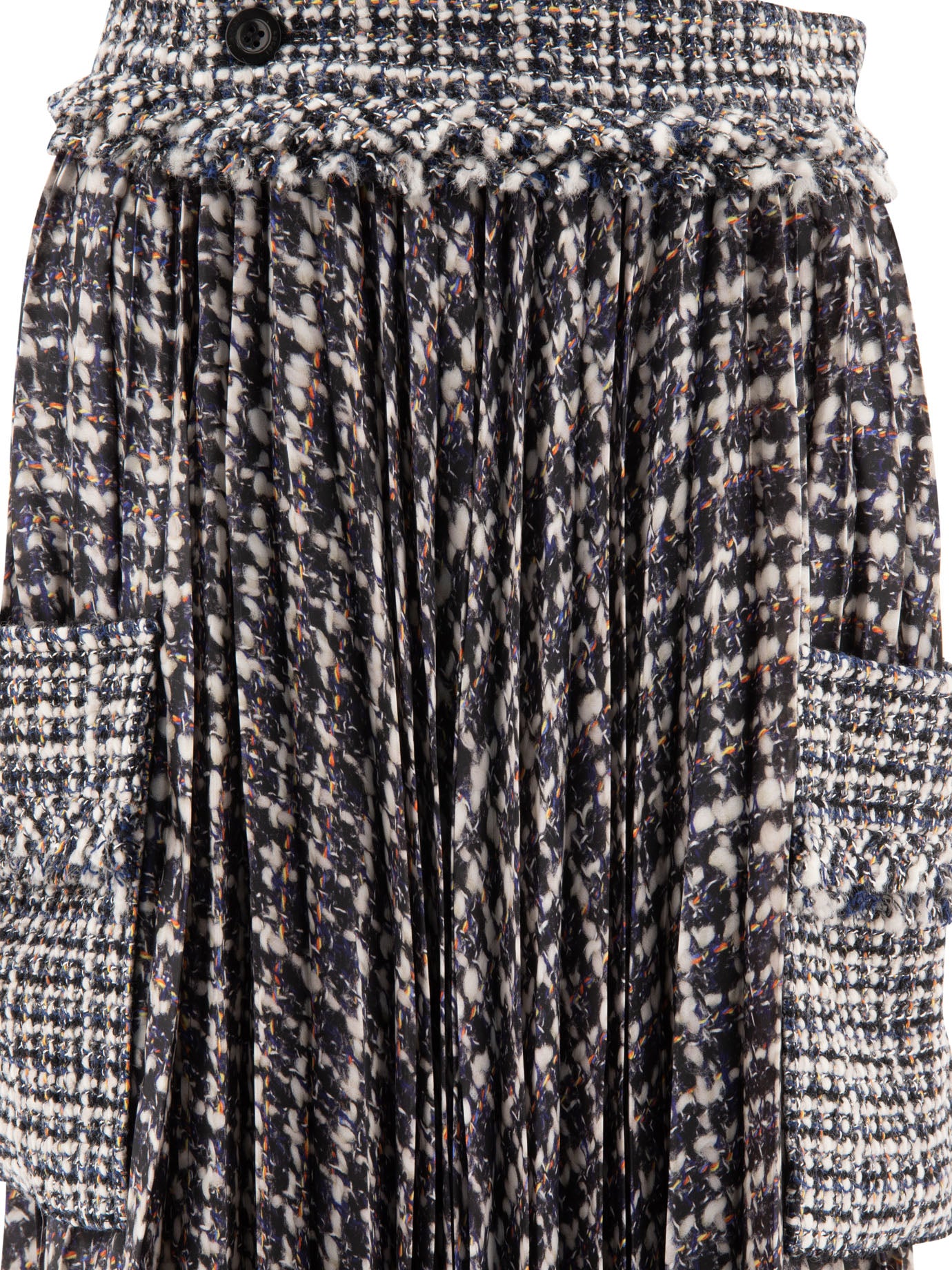 Sacai Pleated Skirt With Cargo Pockets