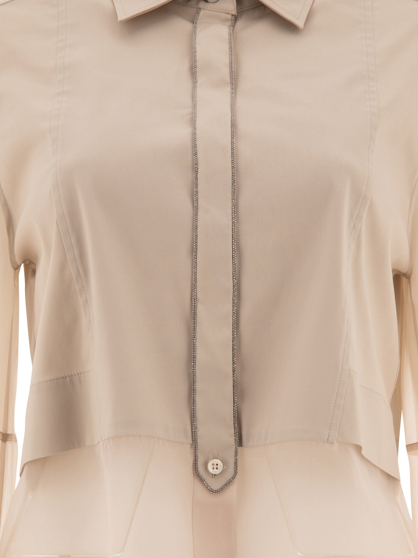 Brunello Cucinelli Poplin Shirt With Shiny Trims