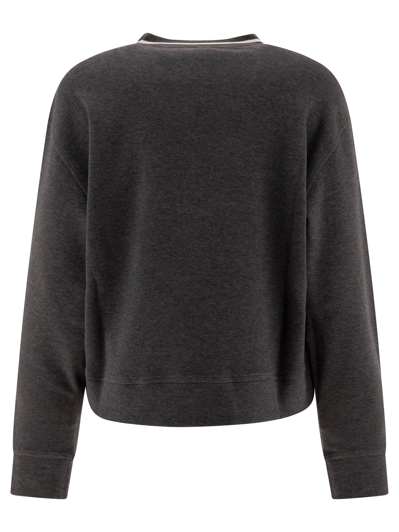 Brunello Cucinelli Techno Cotton Piqué Sweatshirt With Logo