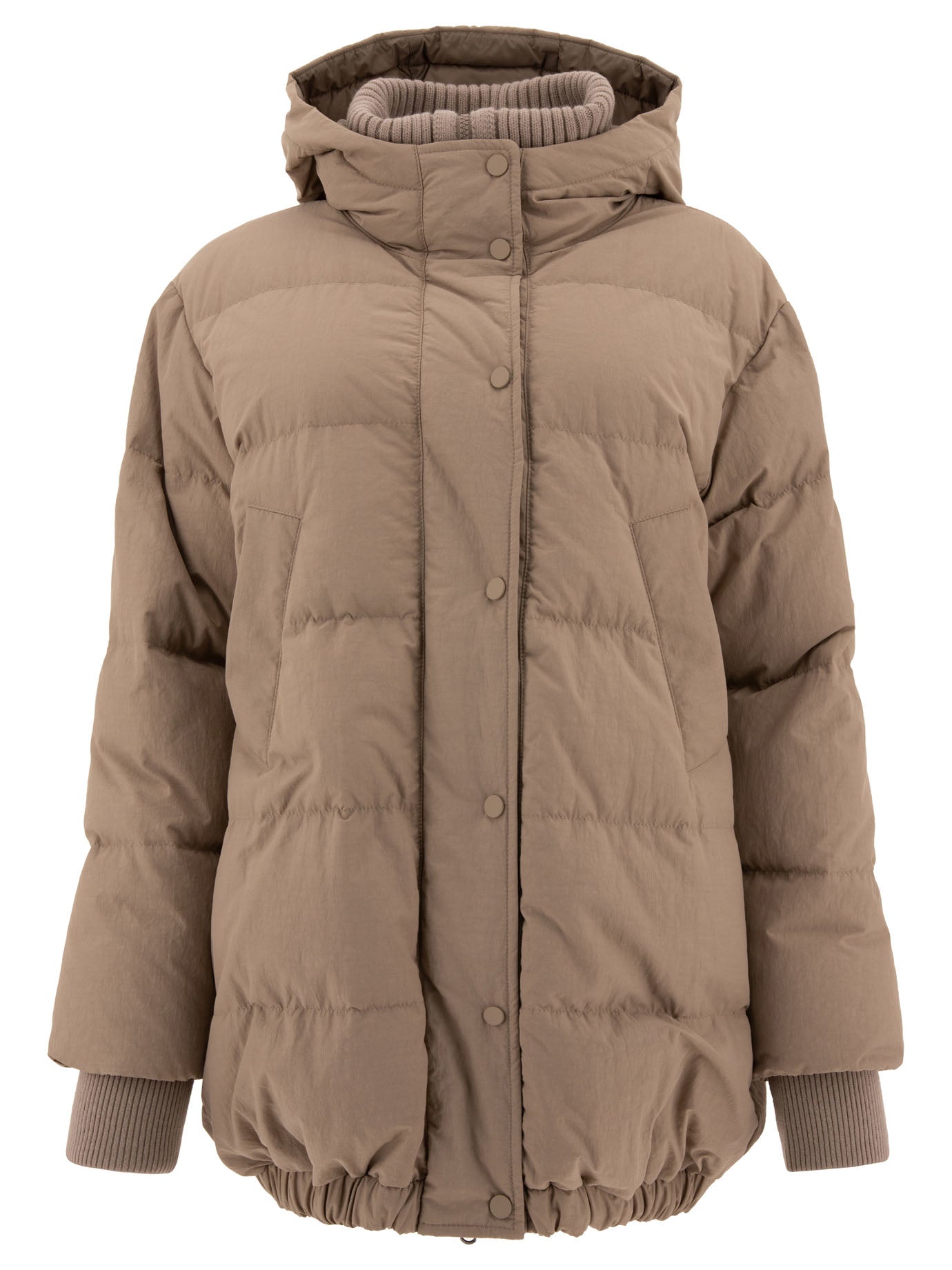 Brunello Cucinelli Down Jacket In Technical Cotton