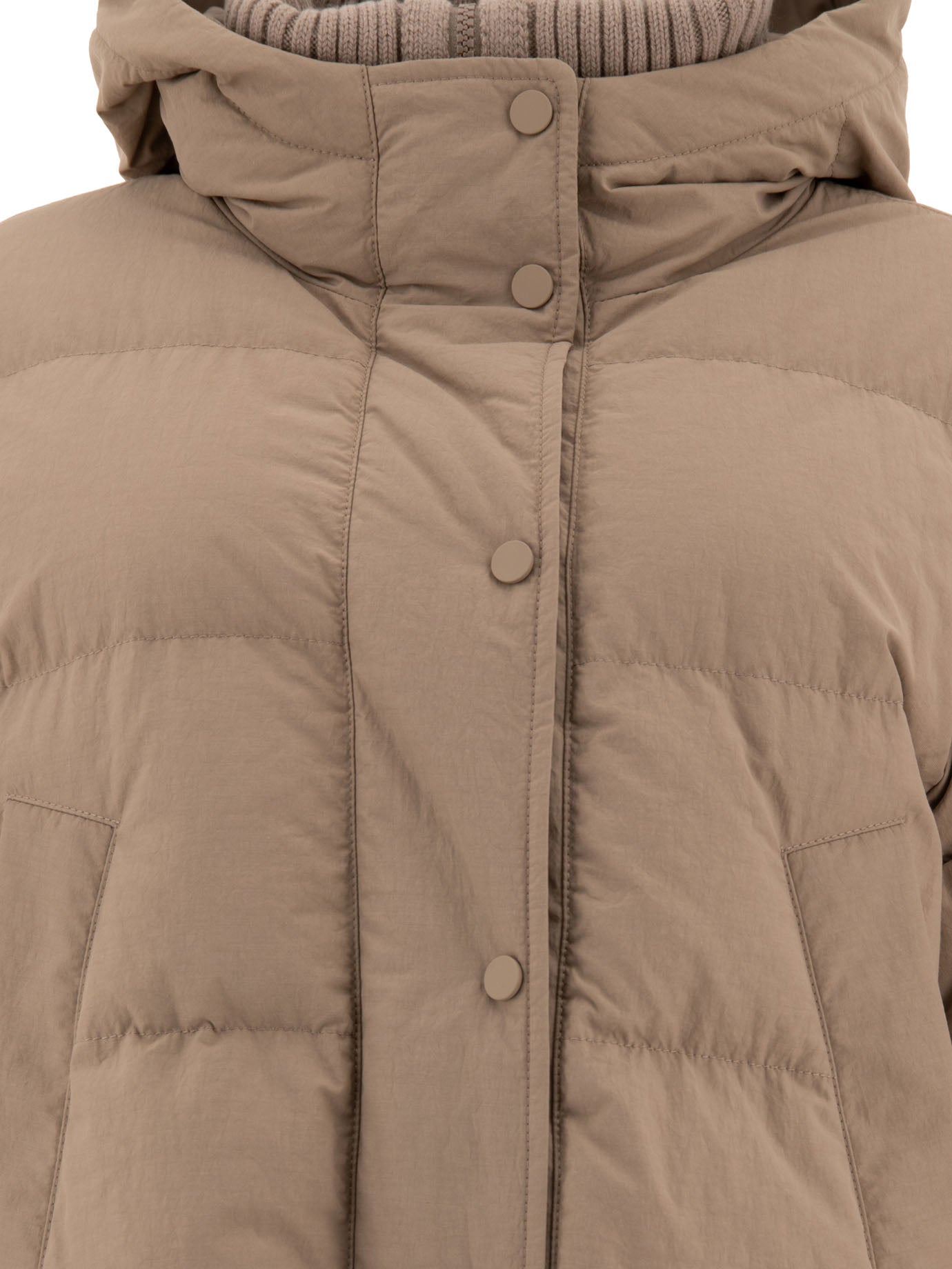 Brunello Cucinelli Down Jacket In Technical Cotton